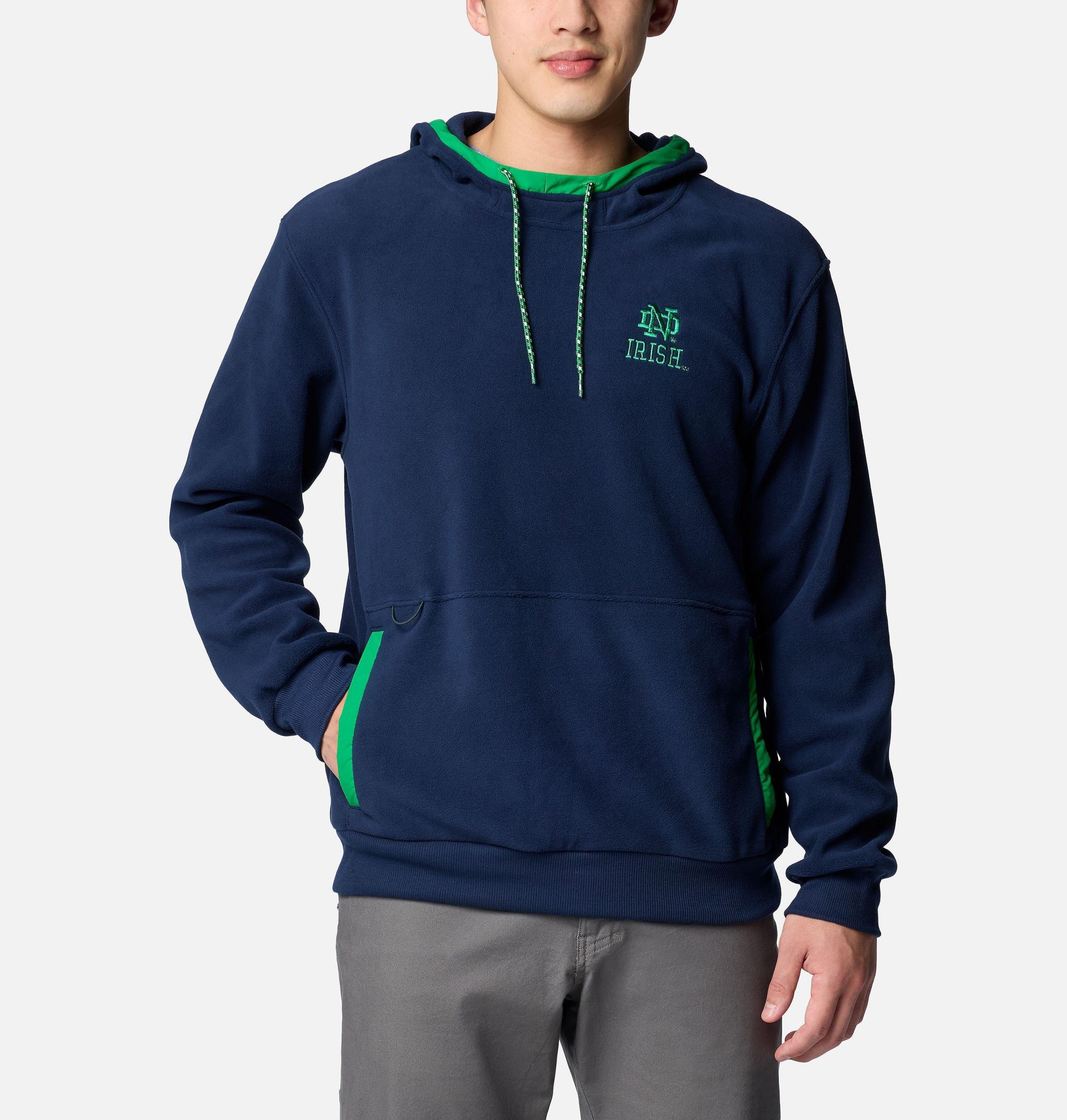 heren flanker fleece hoodie - notre dame