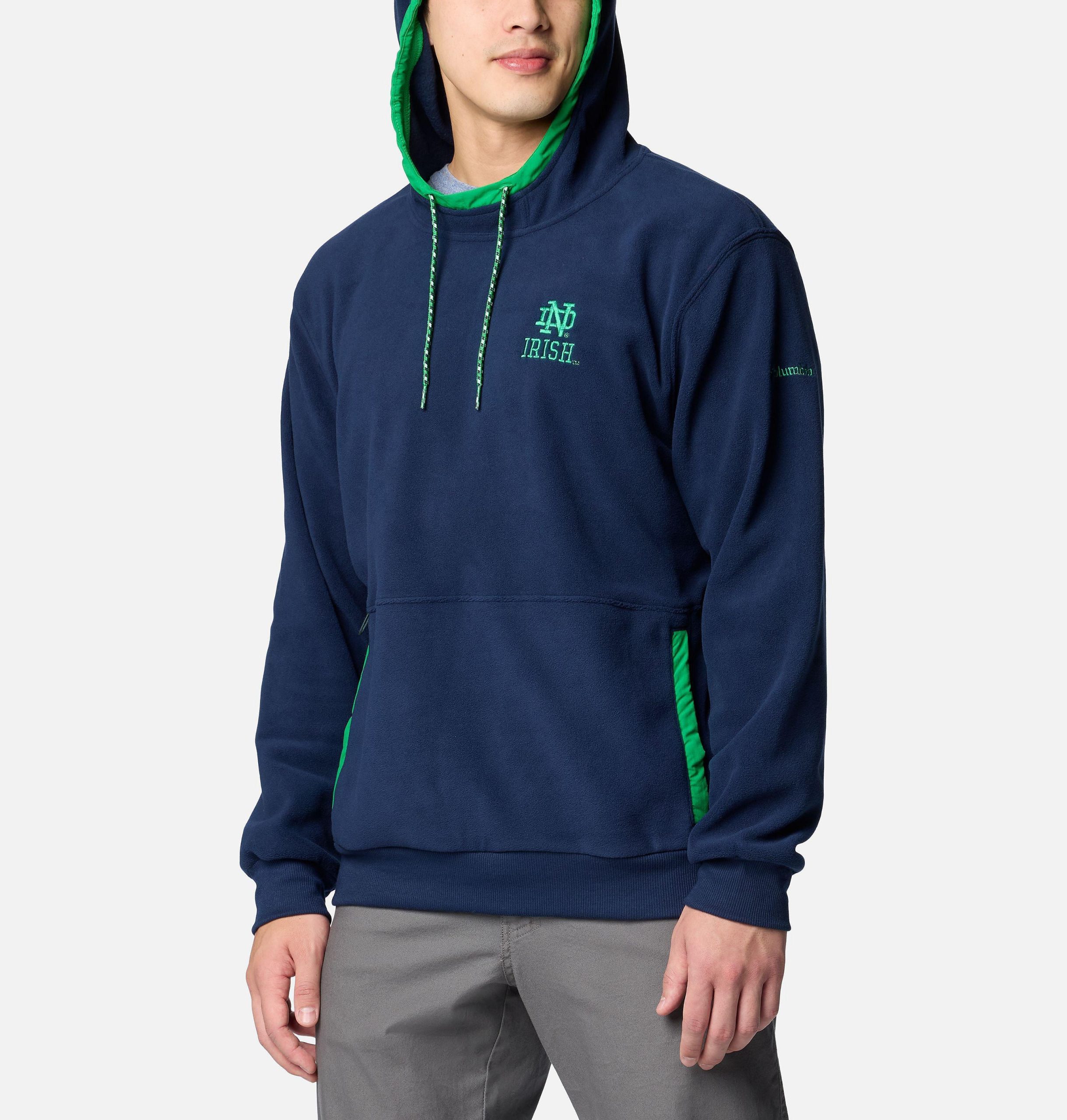 heren flanker fleece hoodie - notre dame