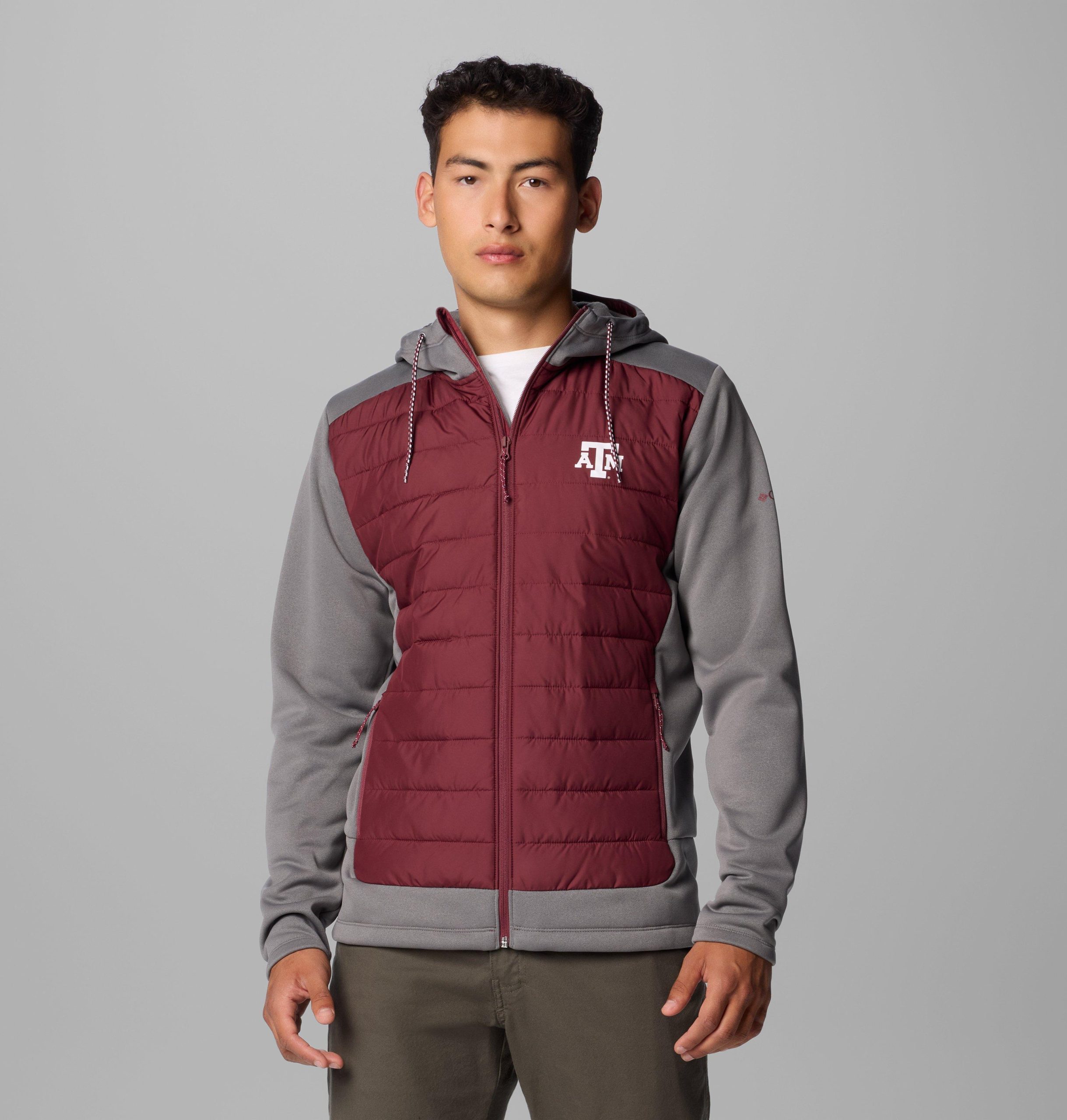 heren hoodie met collegiaal design en schildmotief - texas am