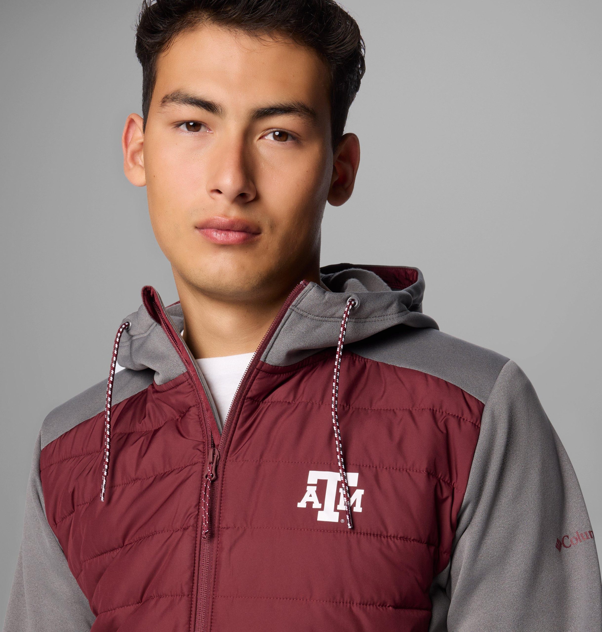 heren hoodie met collegiaal design en schildmotief - texas am