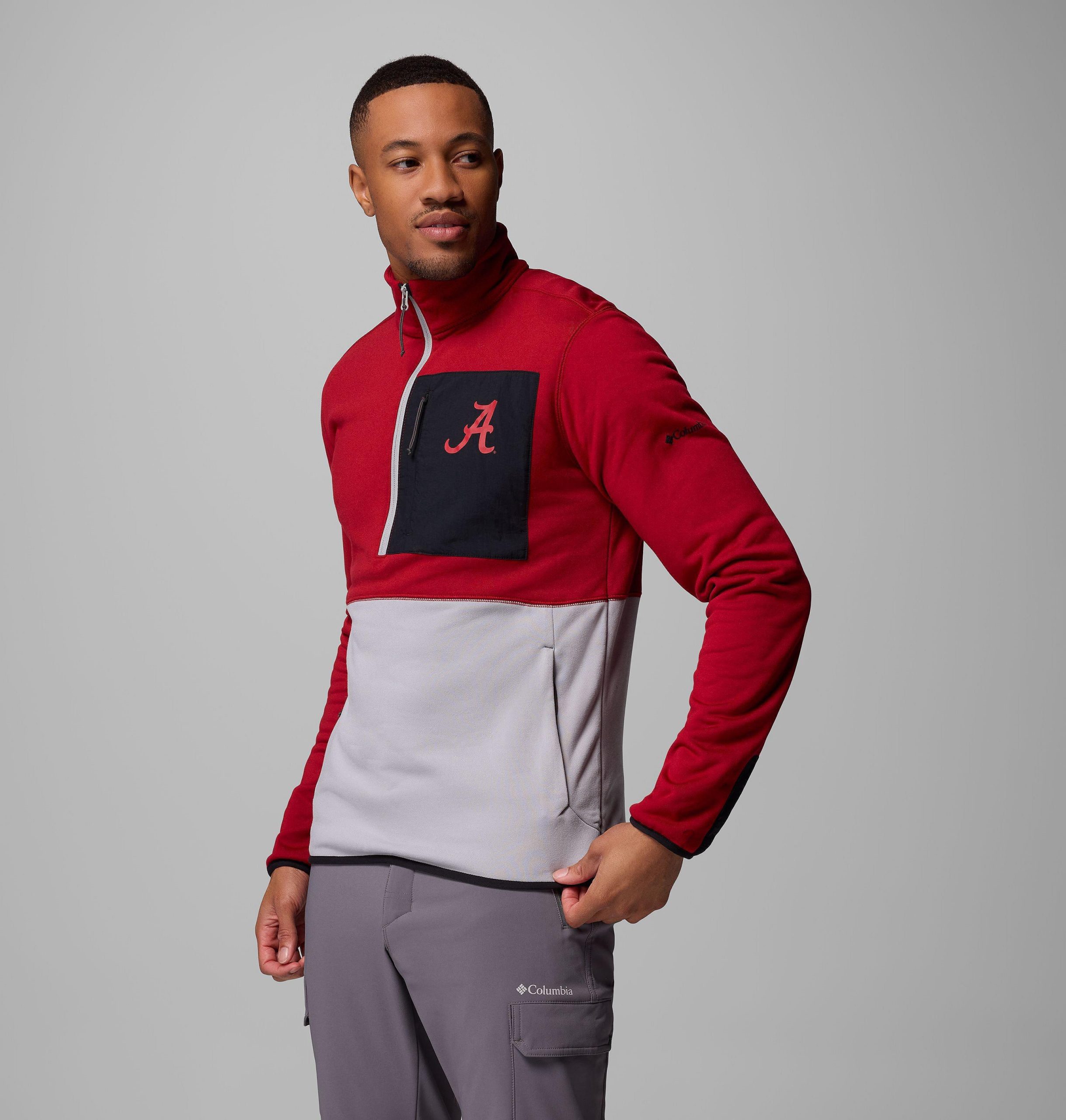 heren columbia hike half zip jacket - alabama