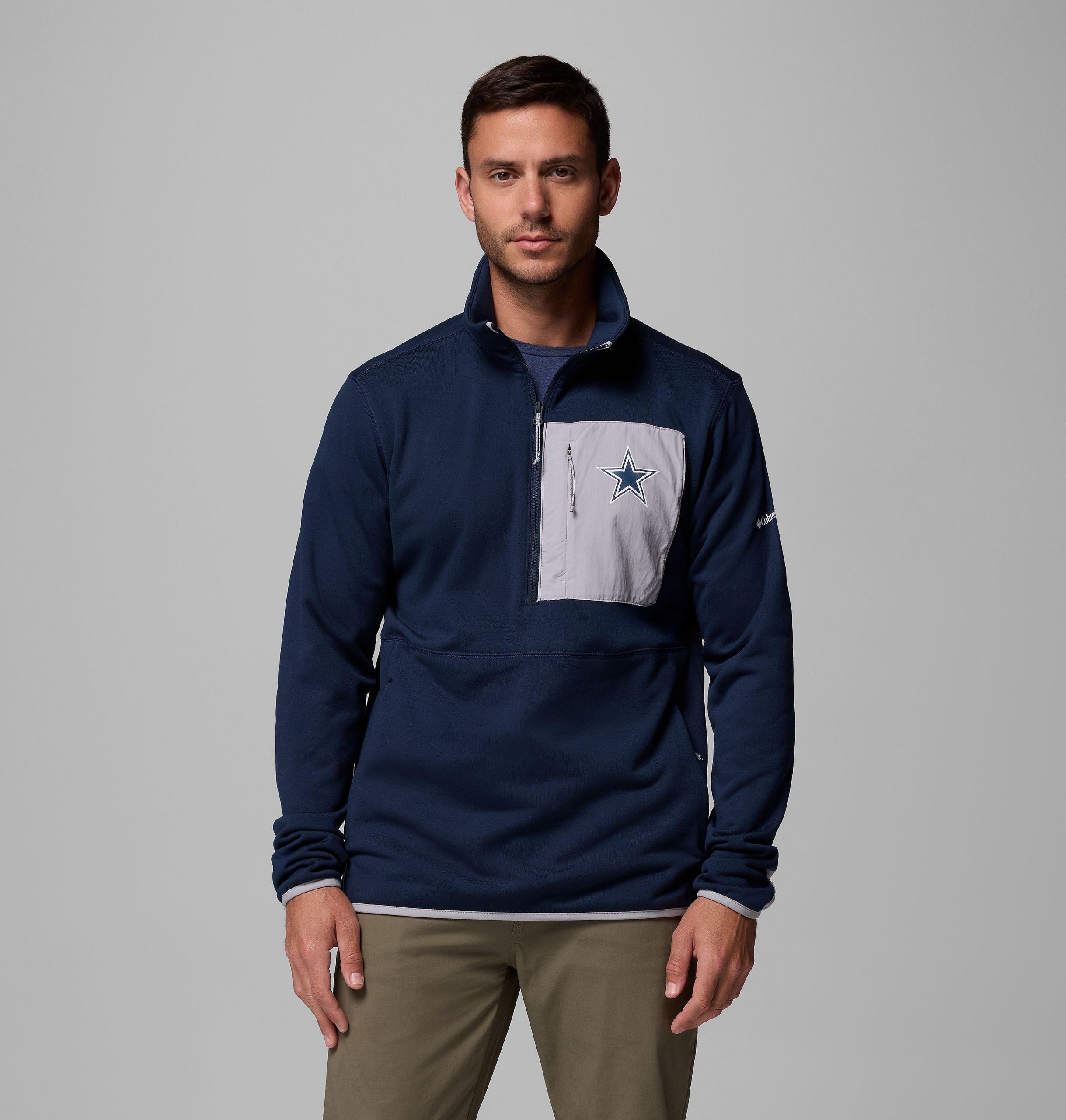columbia hike half zip jacket voor heren - dallas cowboys