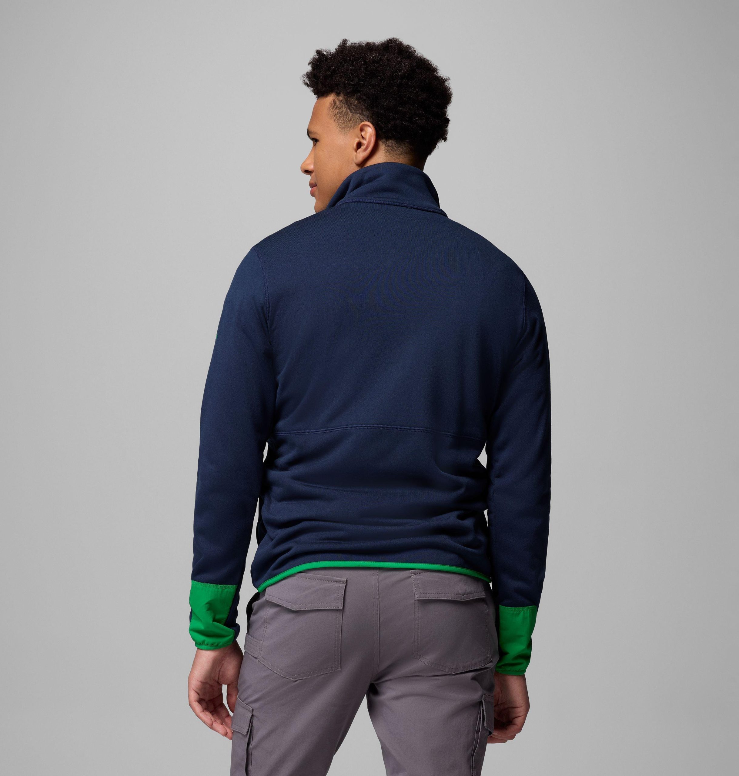 heren columbia hike half zip jacket - notre dame