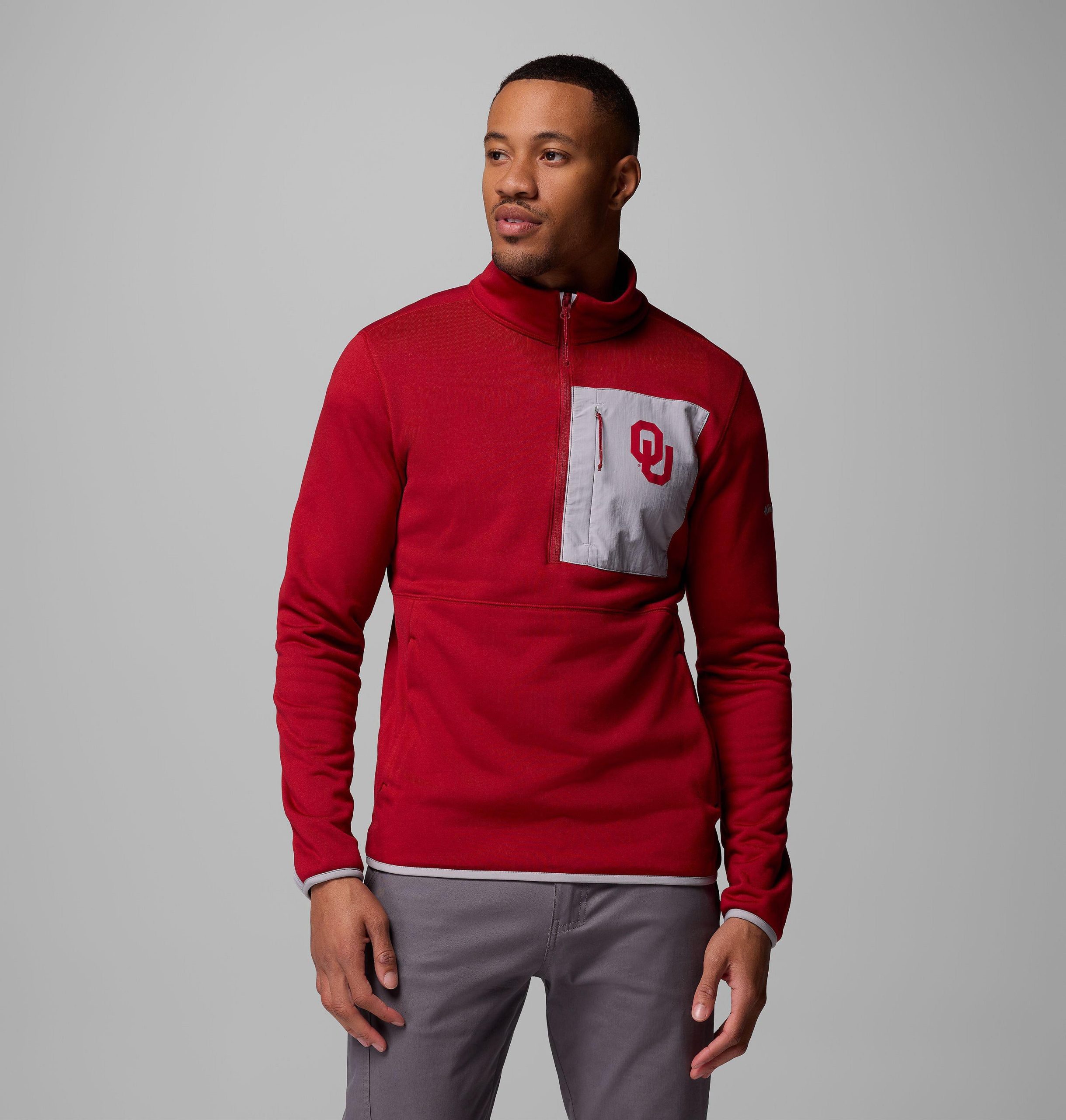 heren columbia hike half zip jacket - oklahoma