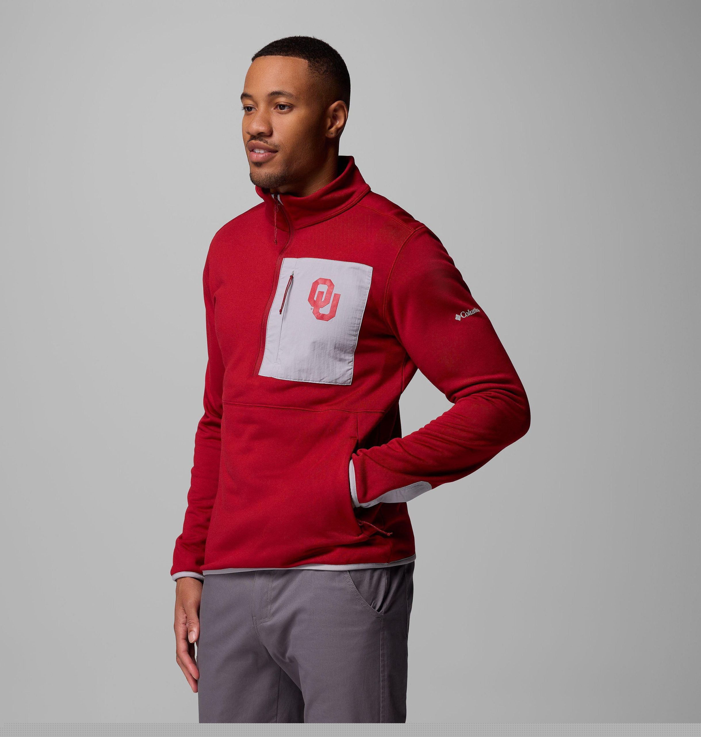 heren columbia hike half zip jacket - oklahoma
