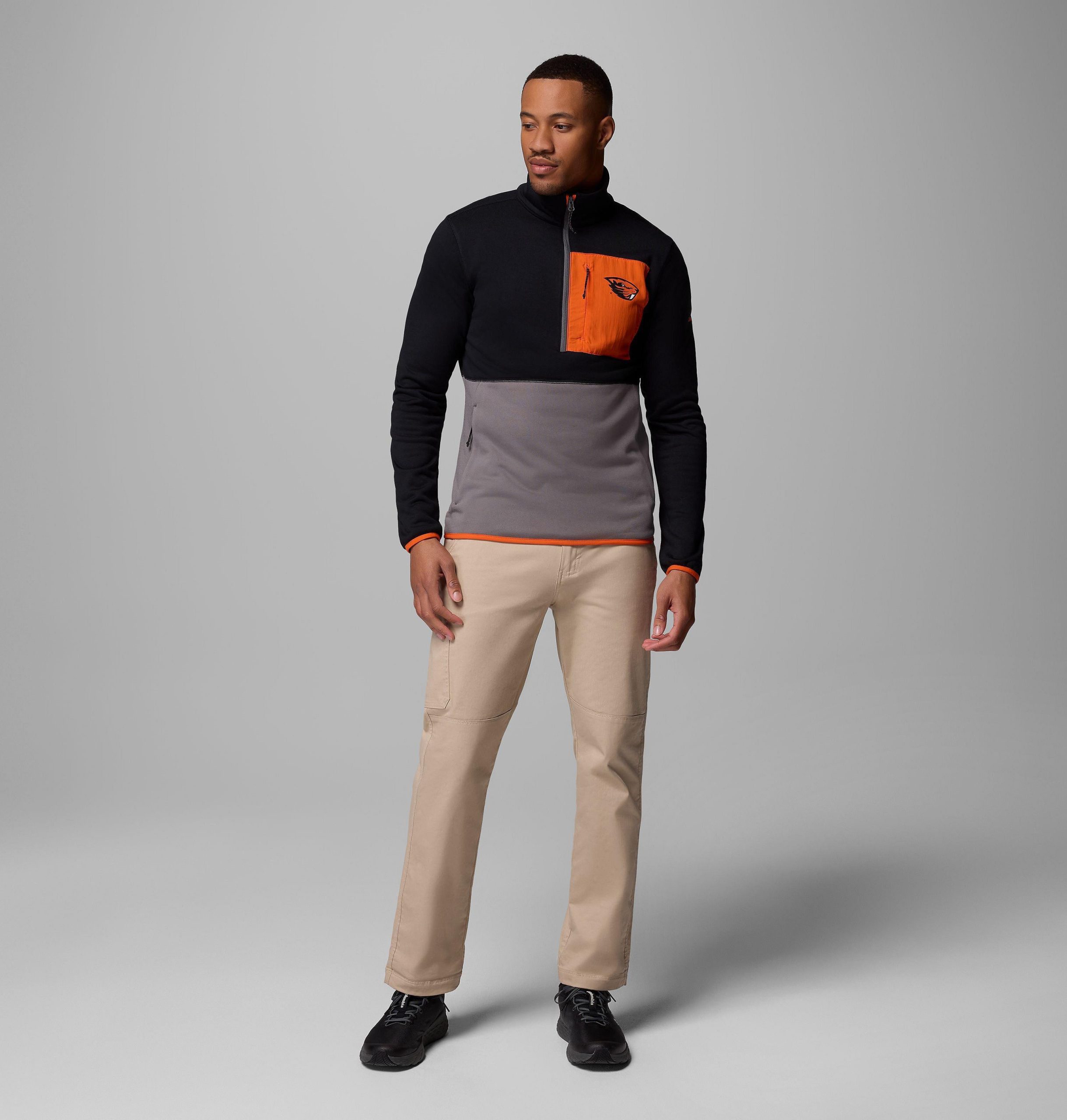 heren columbia hike half zip jacket - oregon state