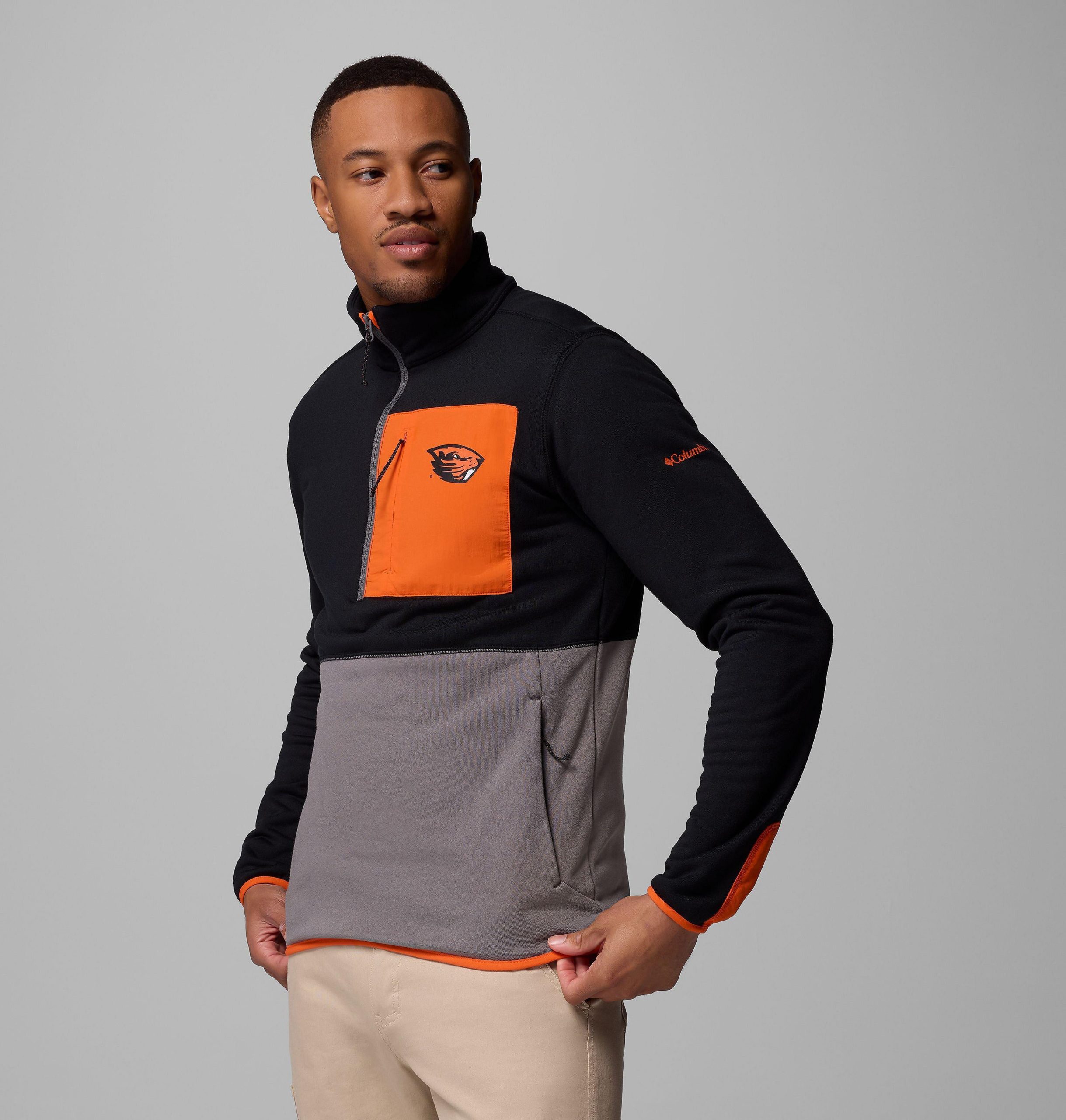 heren columbia hike half zip jacket - oregon state
