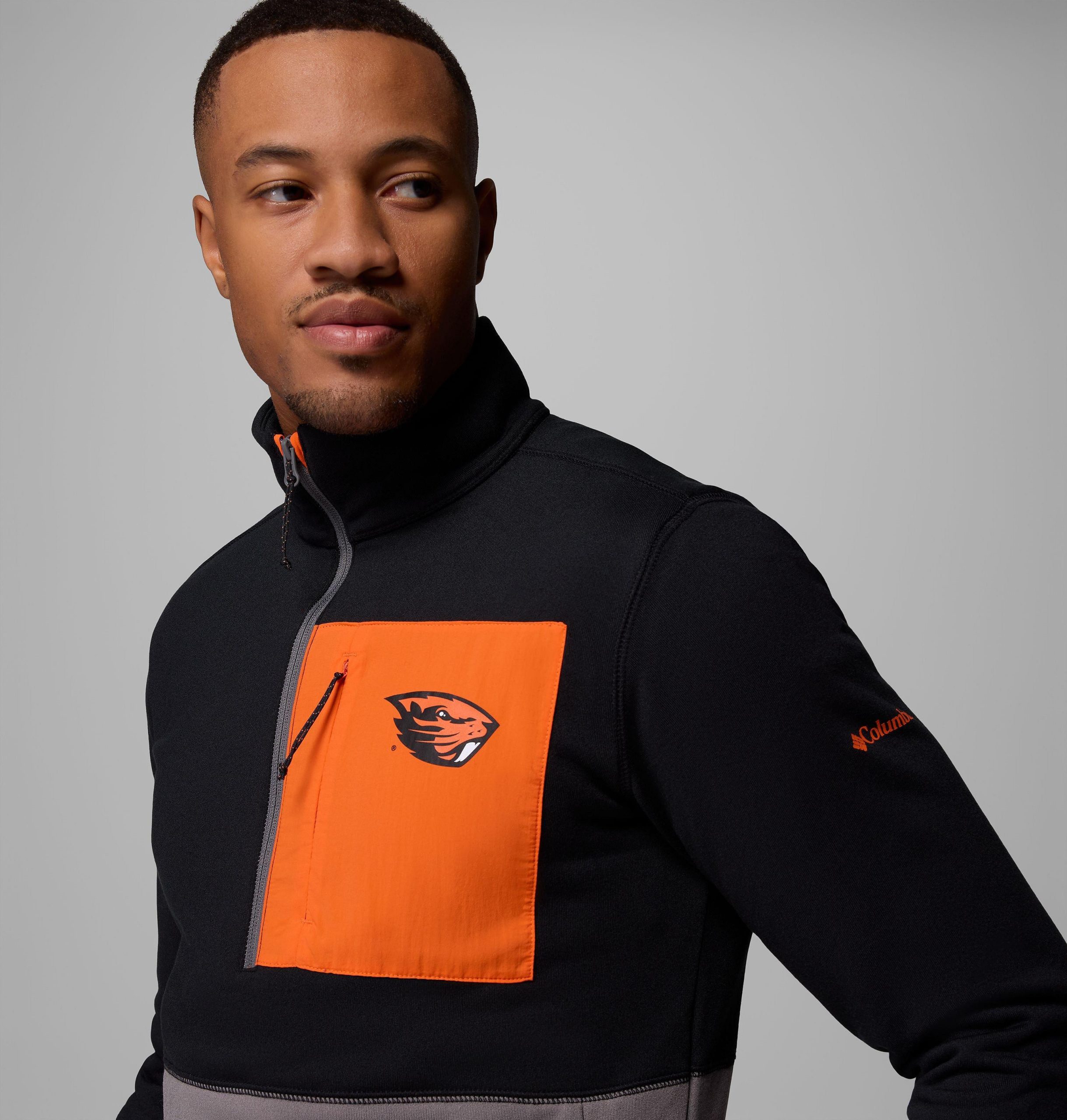 heren columbia hike half zip jacket - oregon state