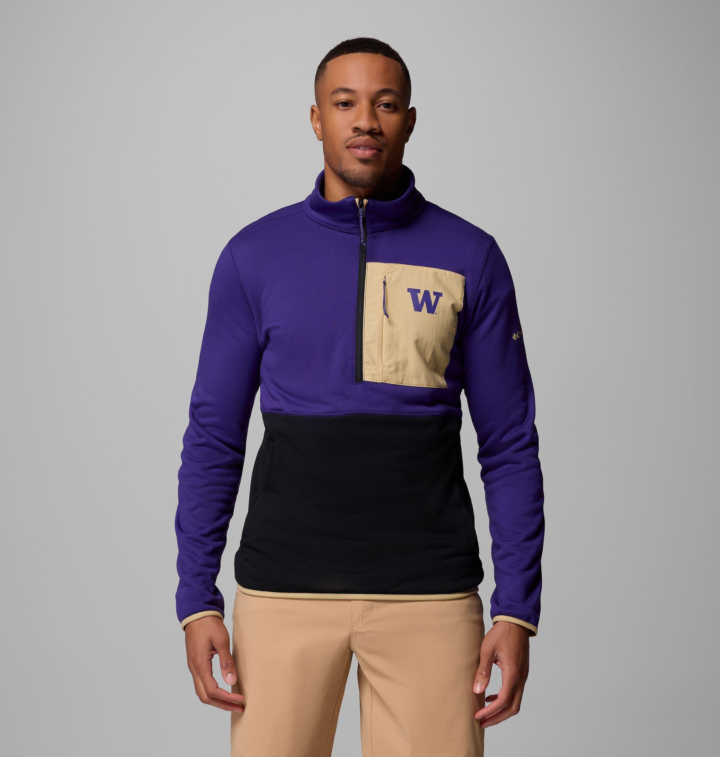 heren collegiate columbia hike half zip jacket - washington