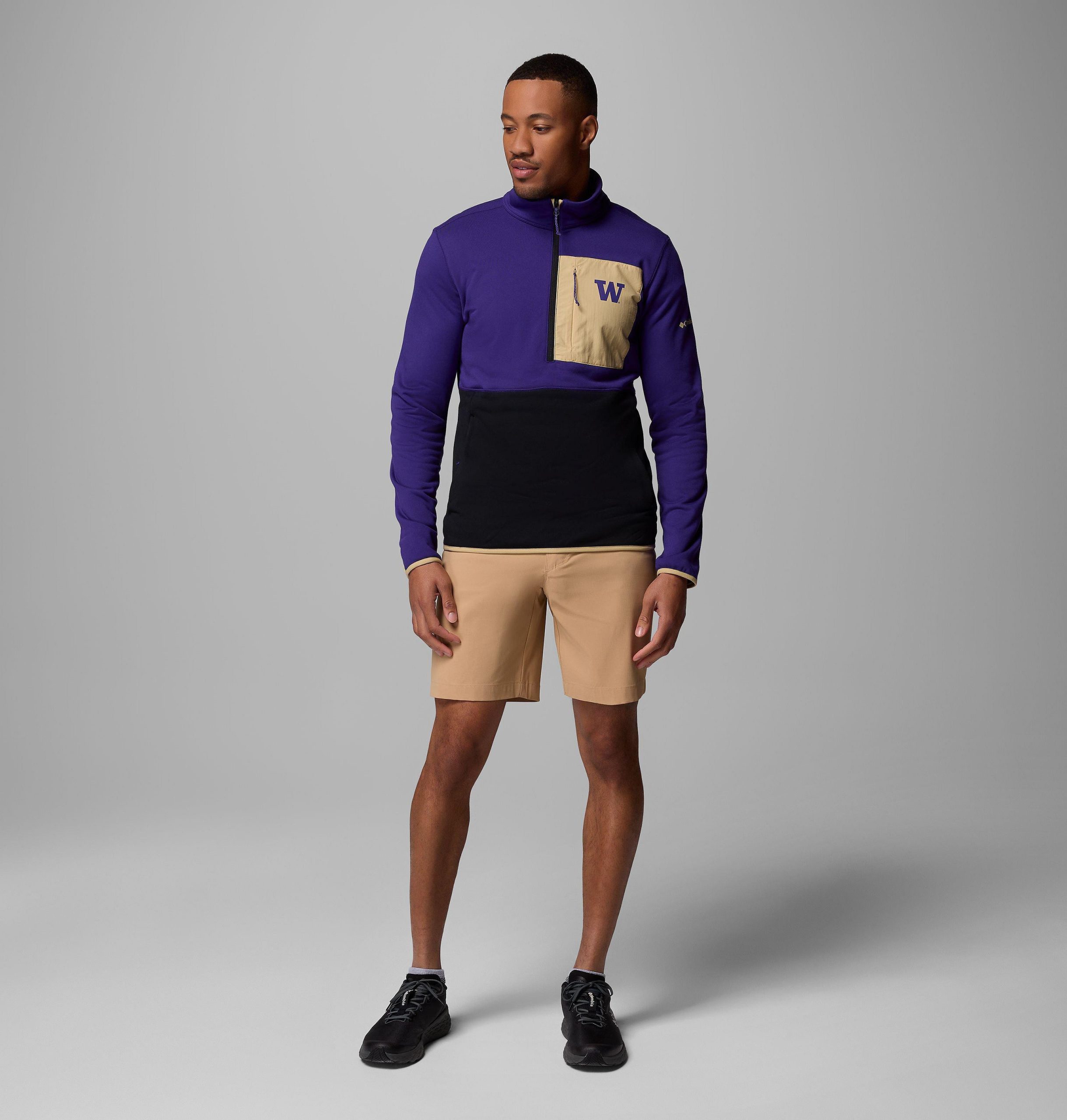 heren collegiate columbia hike half zip jacket - washington