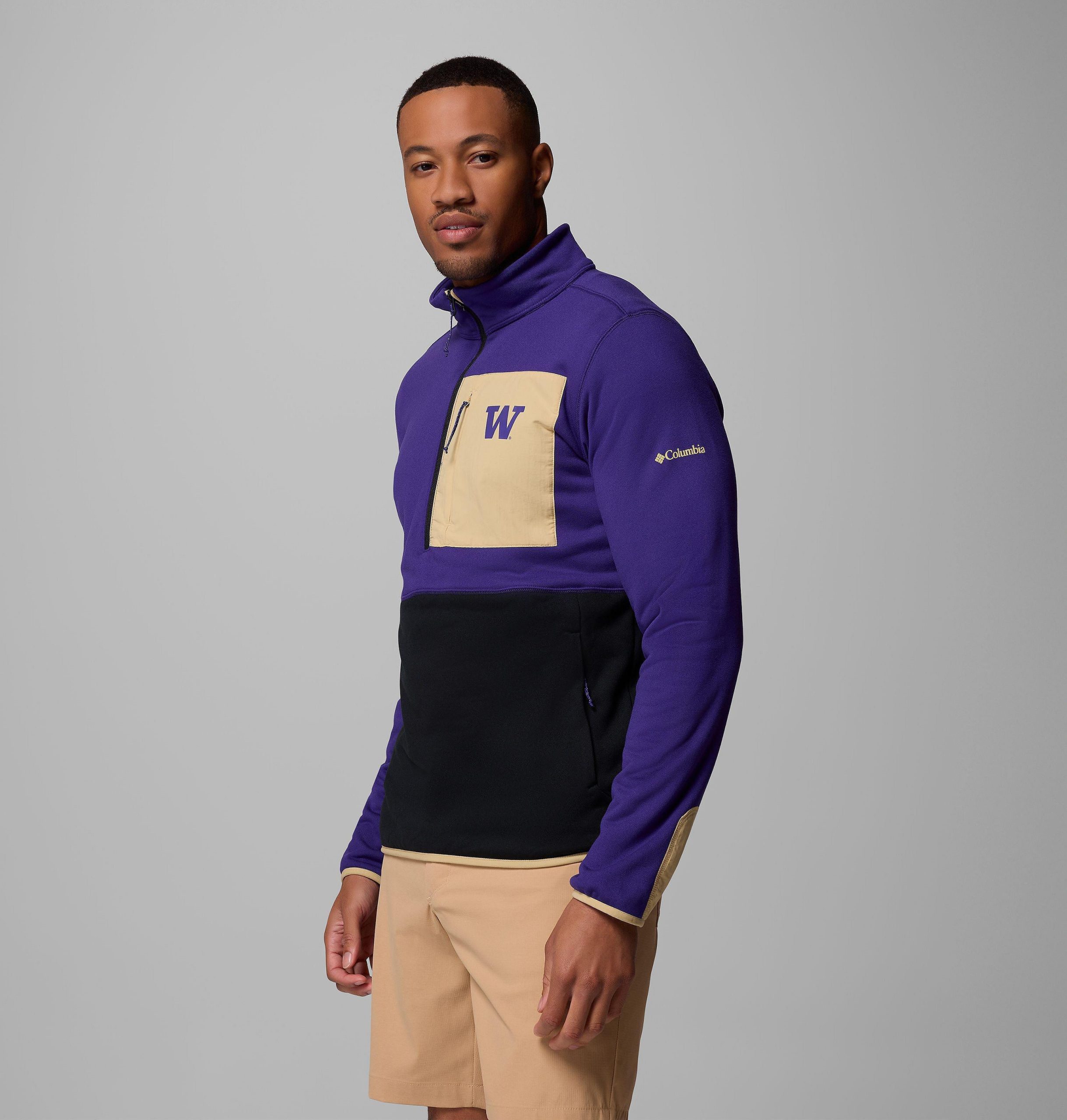 heren collegiate columbia hike half zip jacket - washington