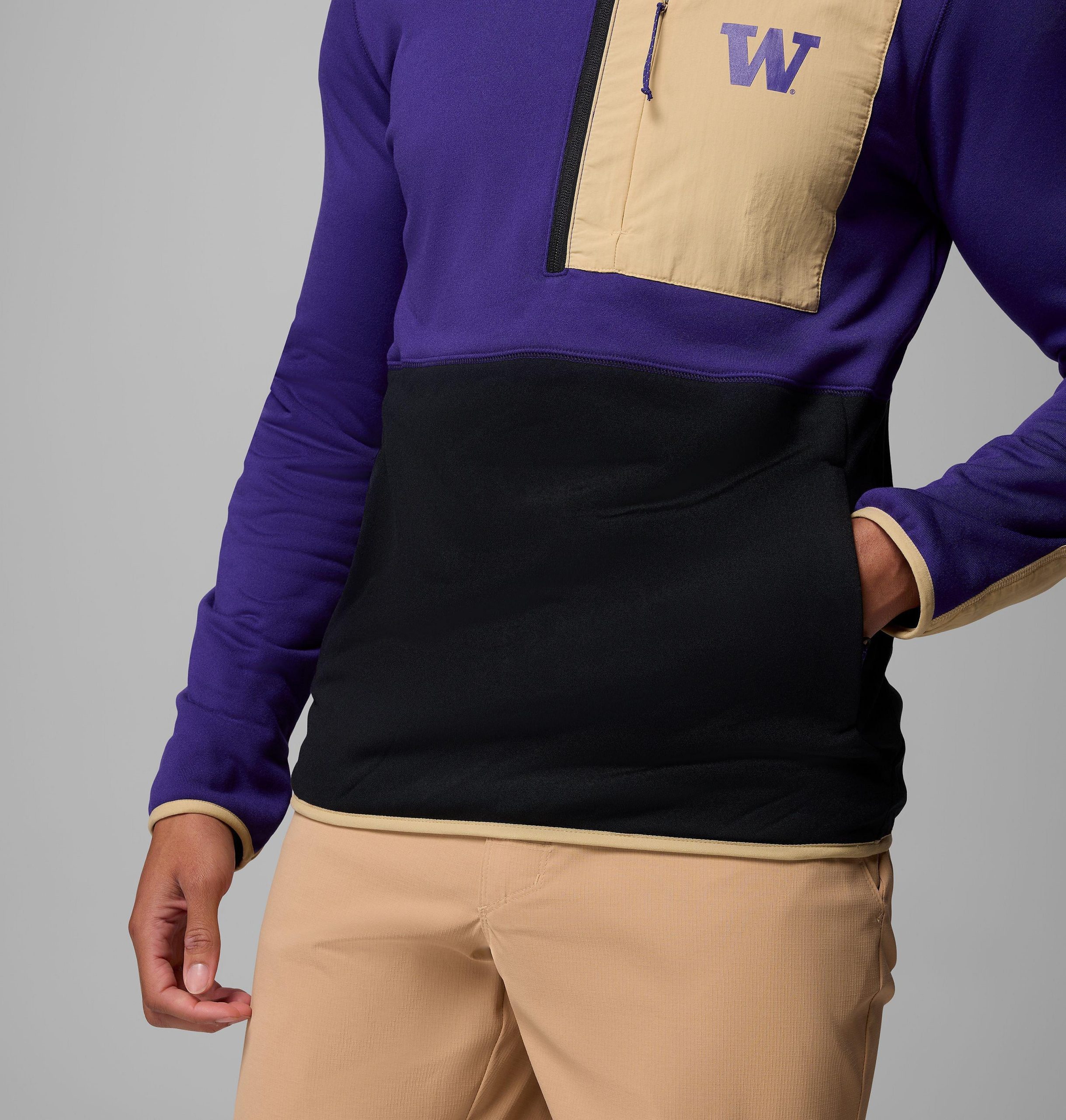 heren collegiate columbia hike half zip jacket - washington
