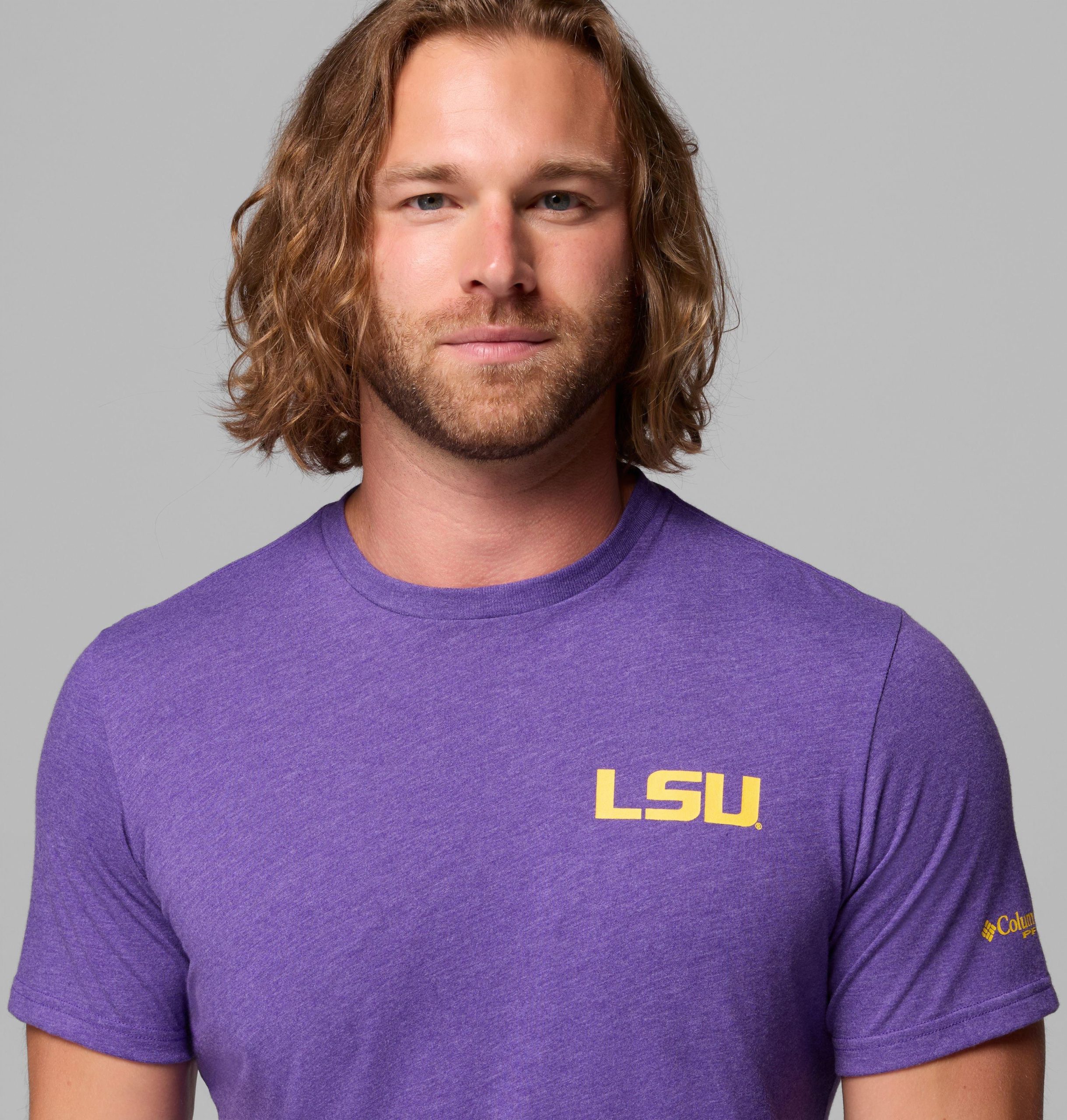 heren college pfg shirt met korte mouwen - lsu