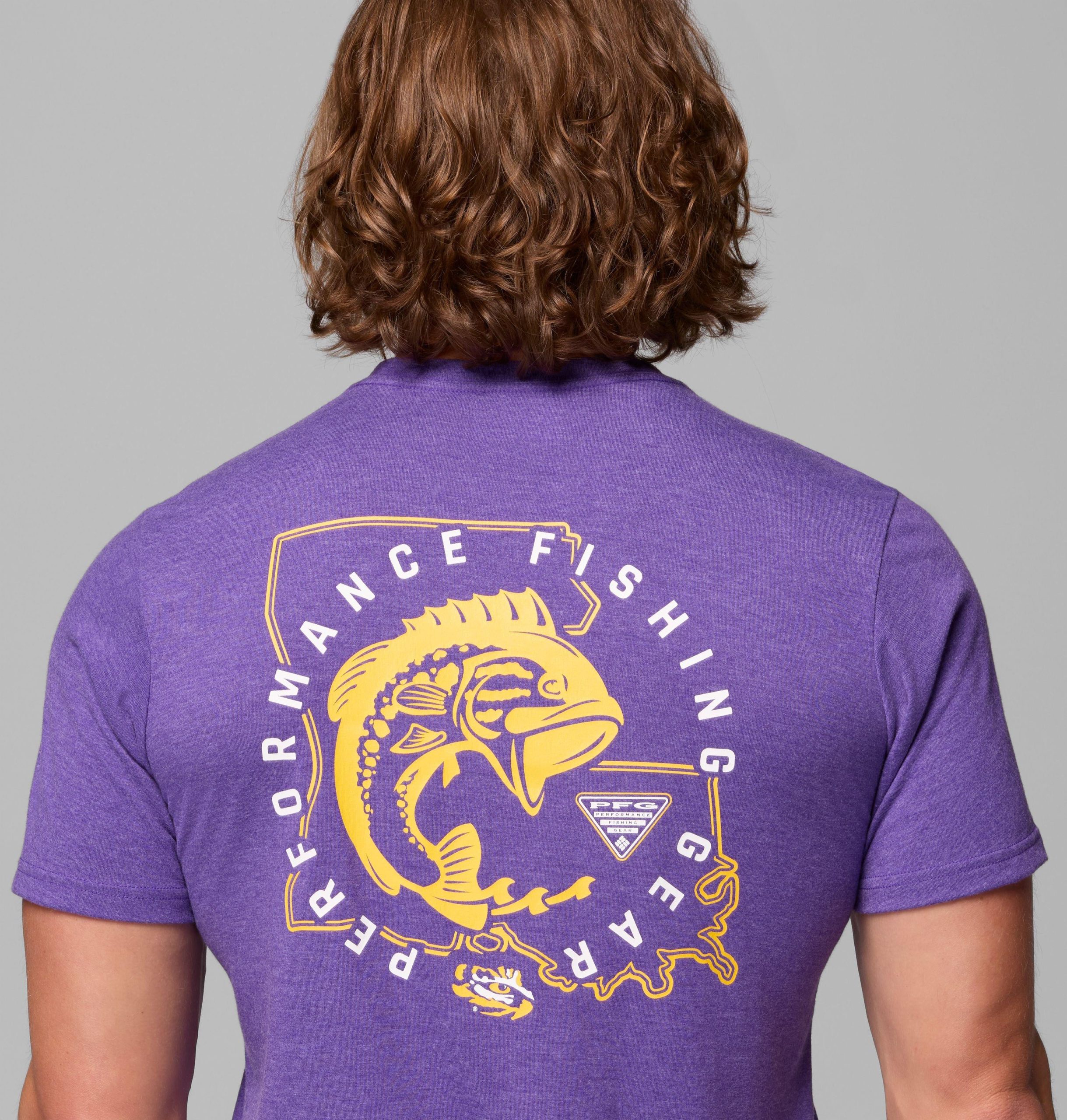 heren college pfg shirt met korte mouwen - lsu