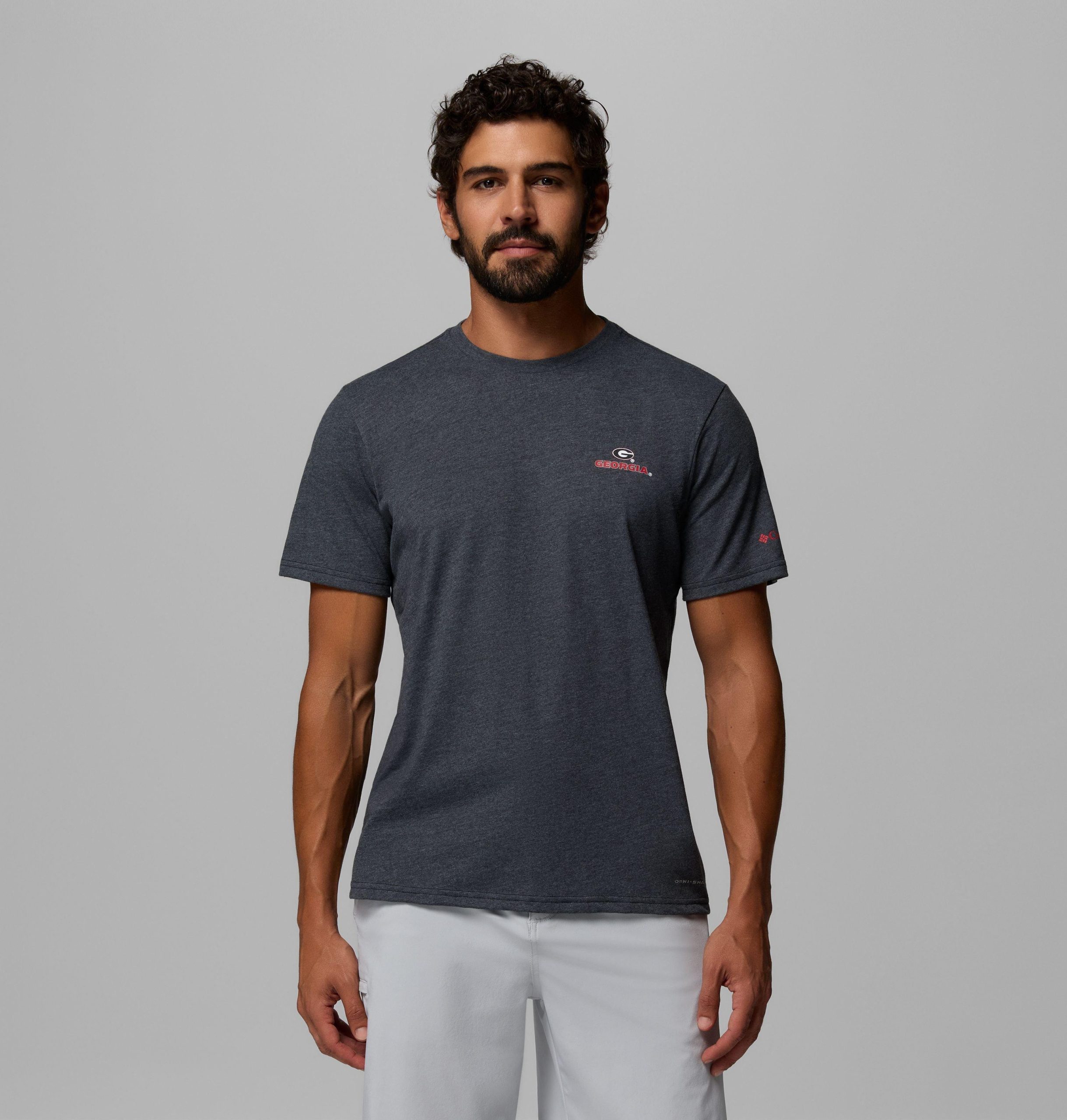 heren college shirt met korte mouwen pfg - georgia