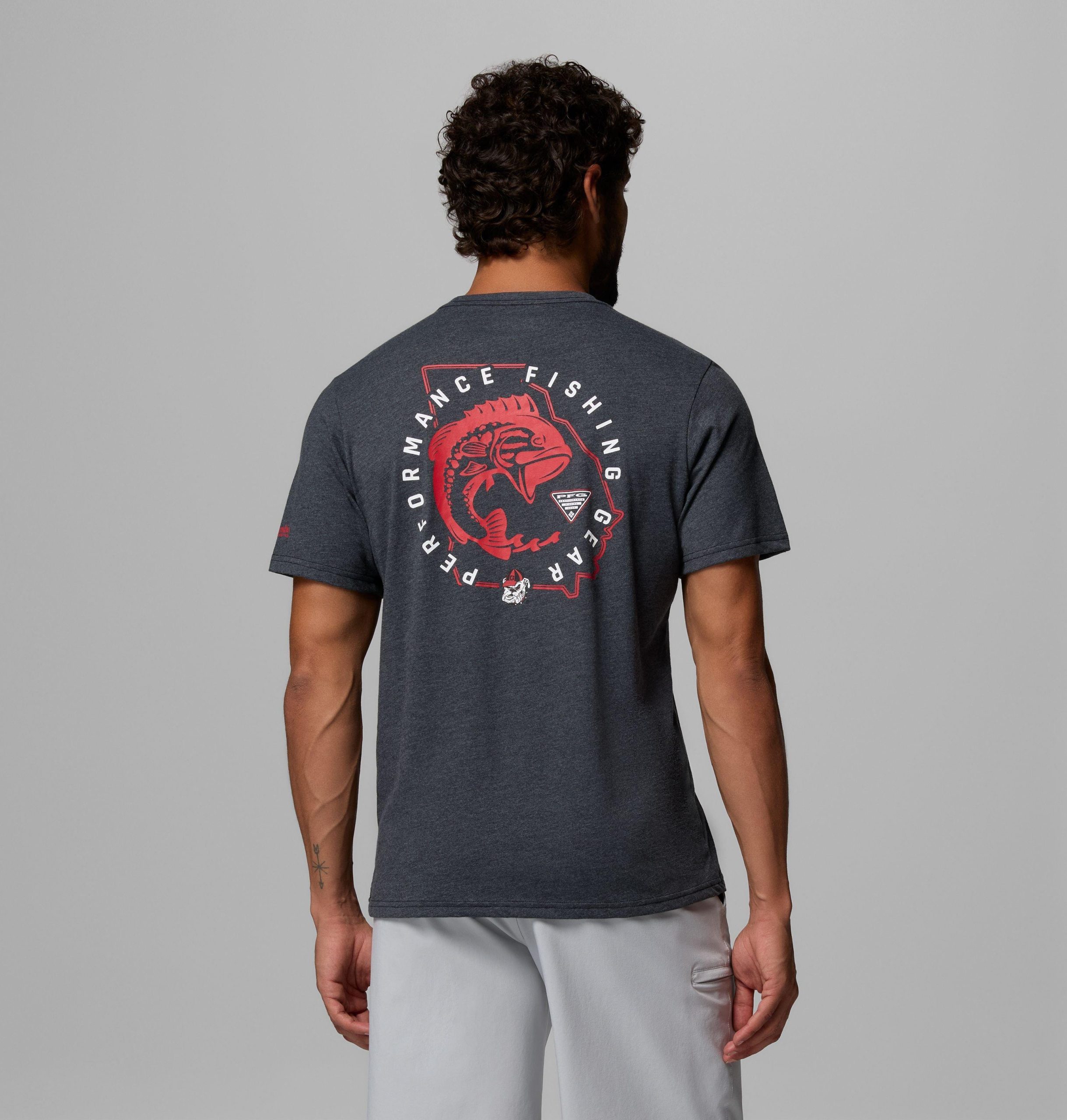 heren college shirt met korte mouwen pfg - georgia
