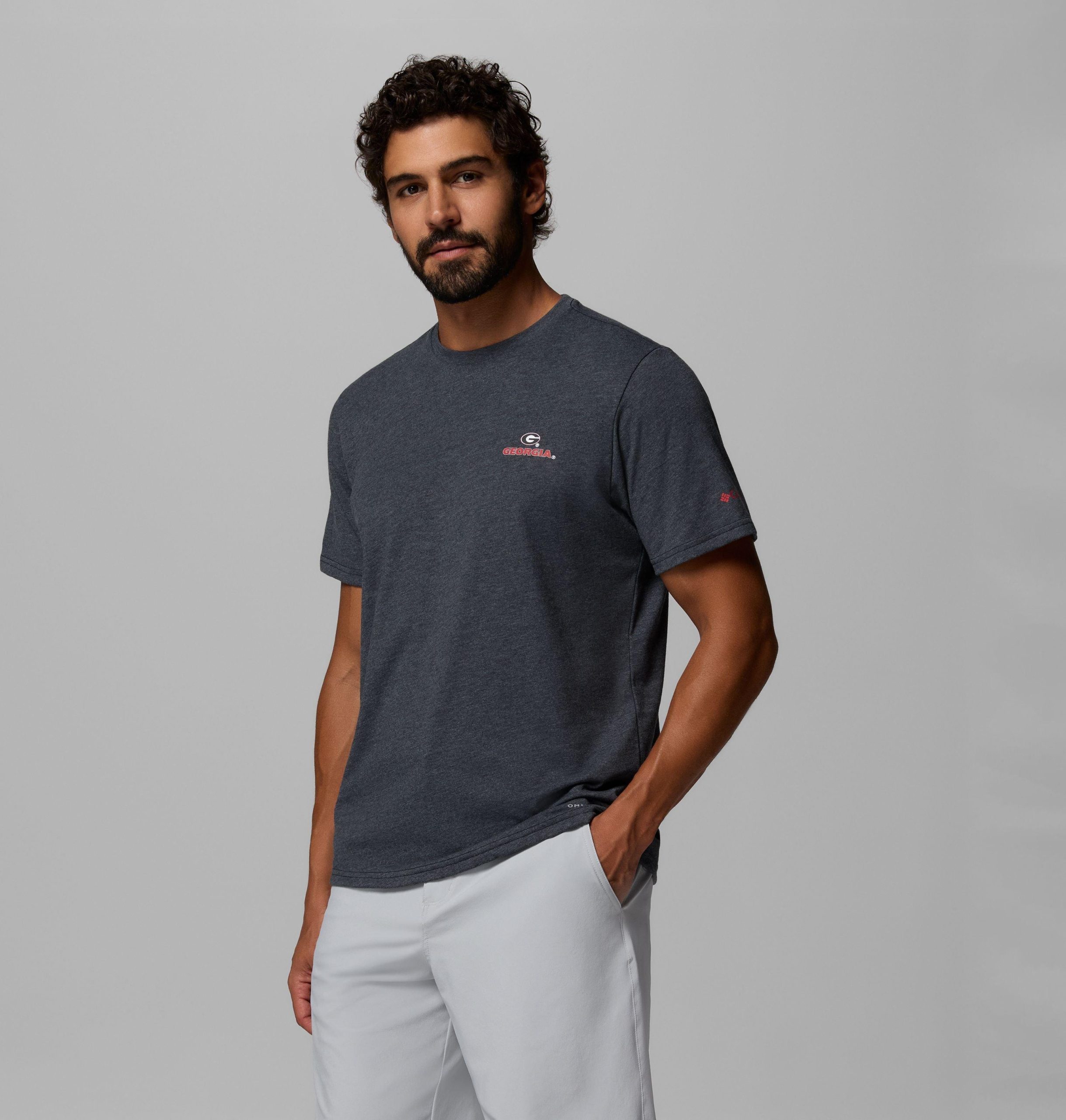 heren college shirt met korte mouwen pfg - georgia
