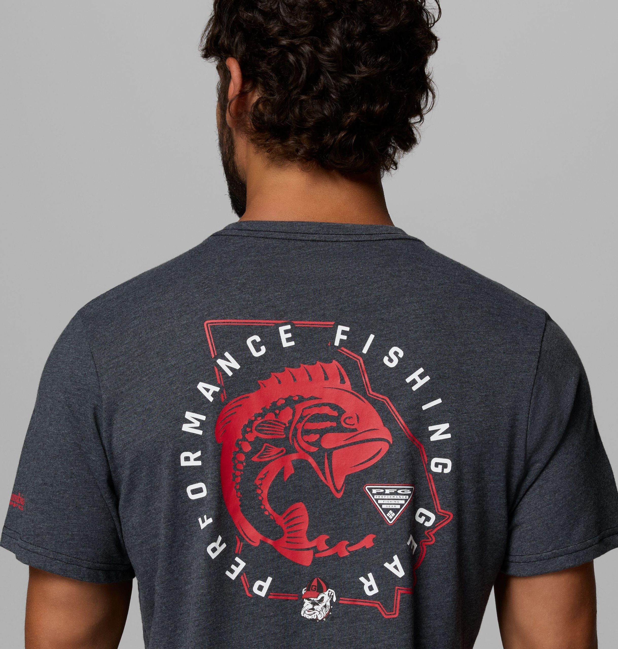 heren college shirt met korte mouwen pfg - georgia
