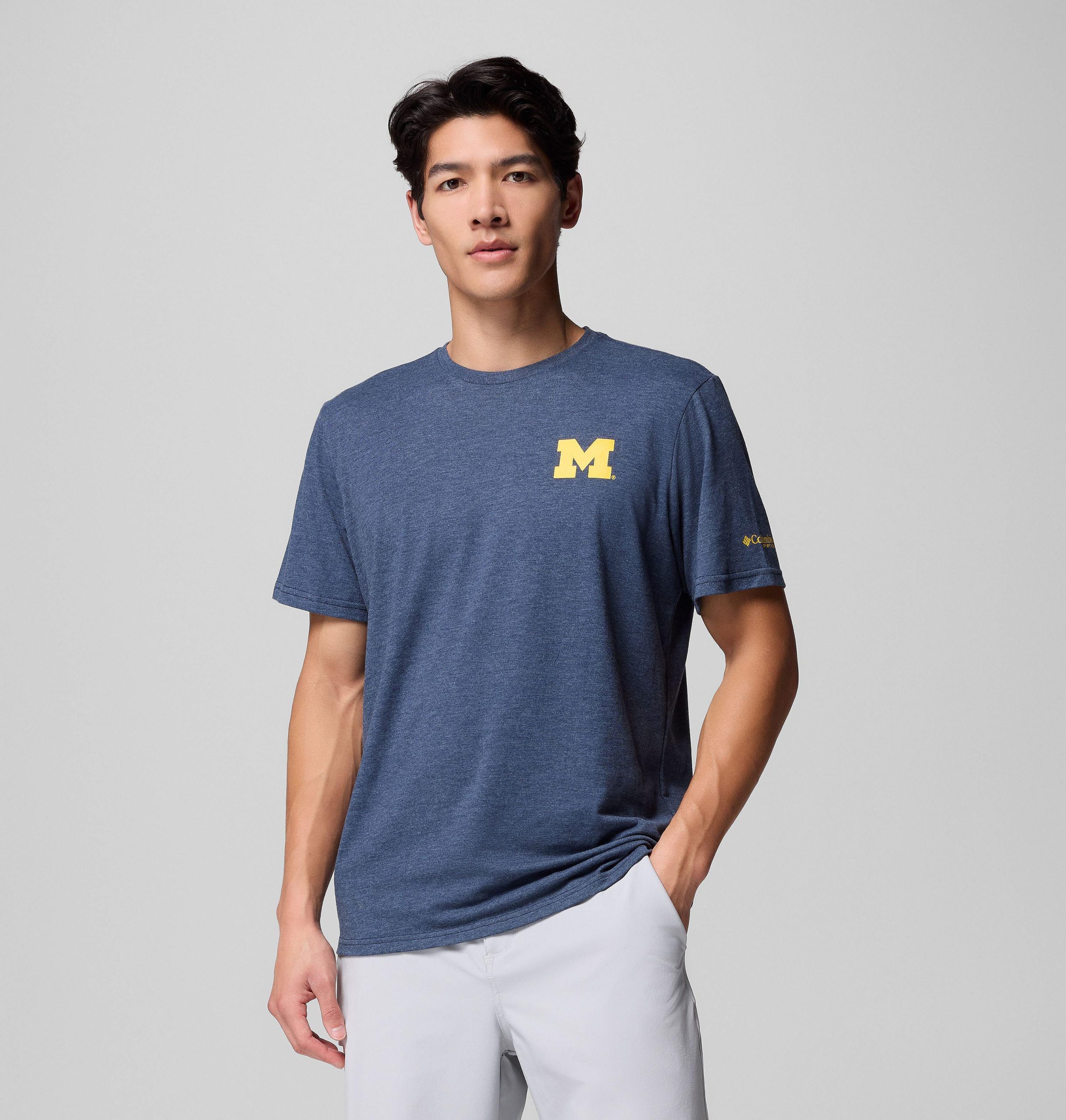 heren college pfg shirt met korte mouwen - michigan