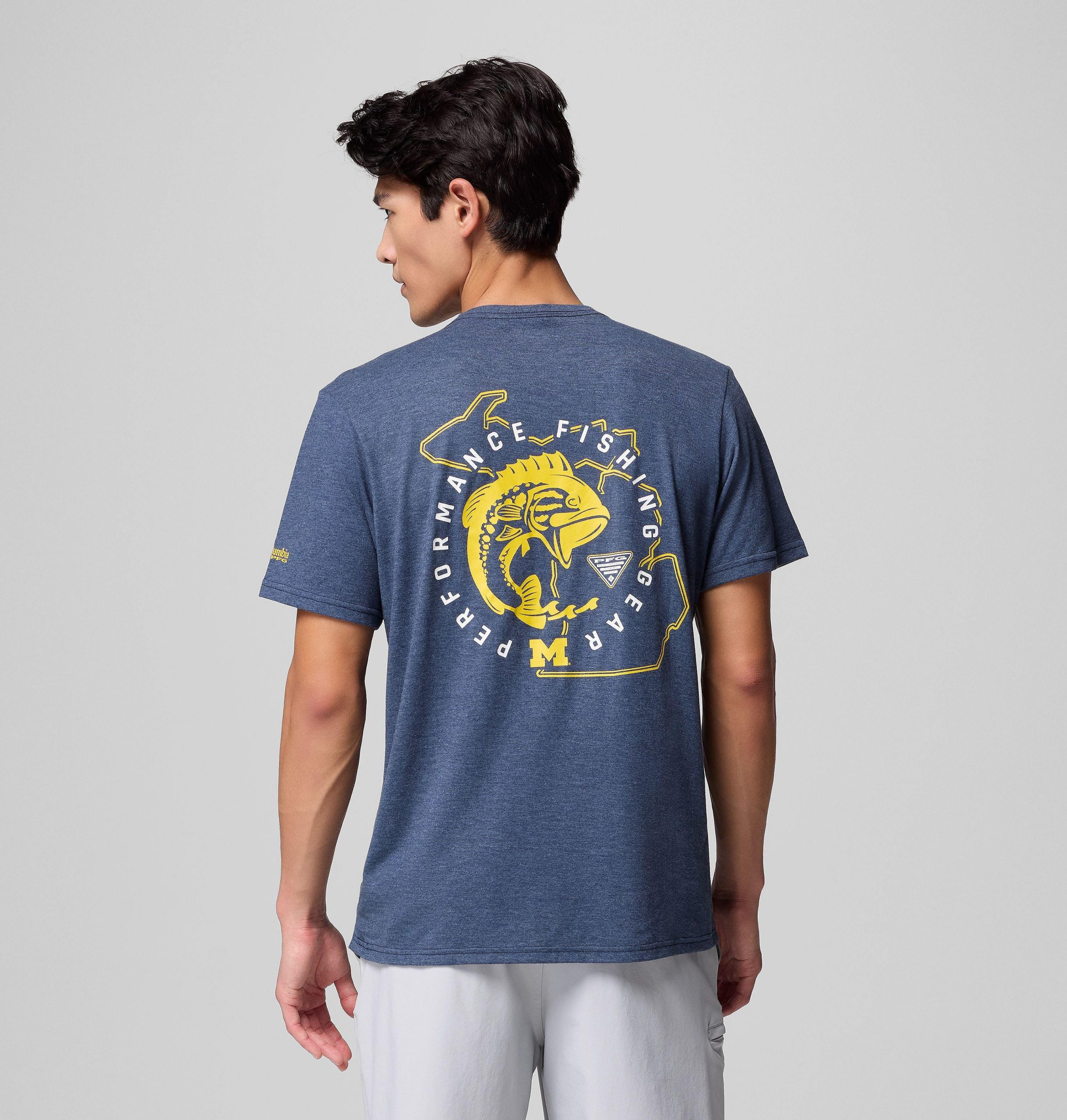 heren college pfg shirt met korte mouwen - michigan
