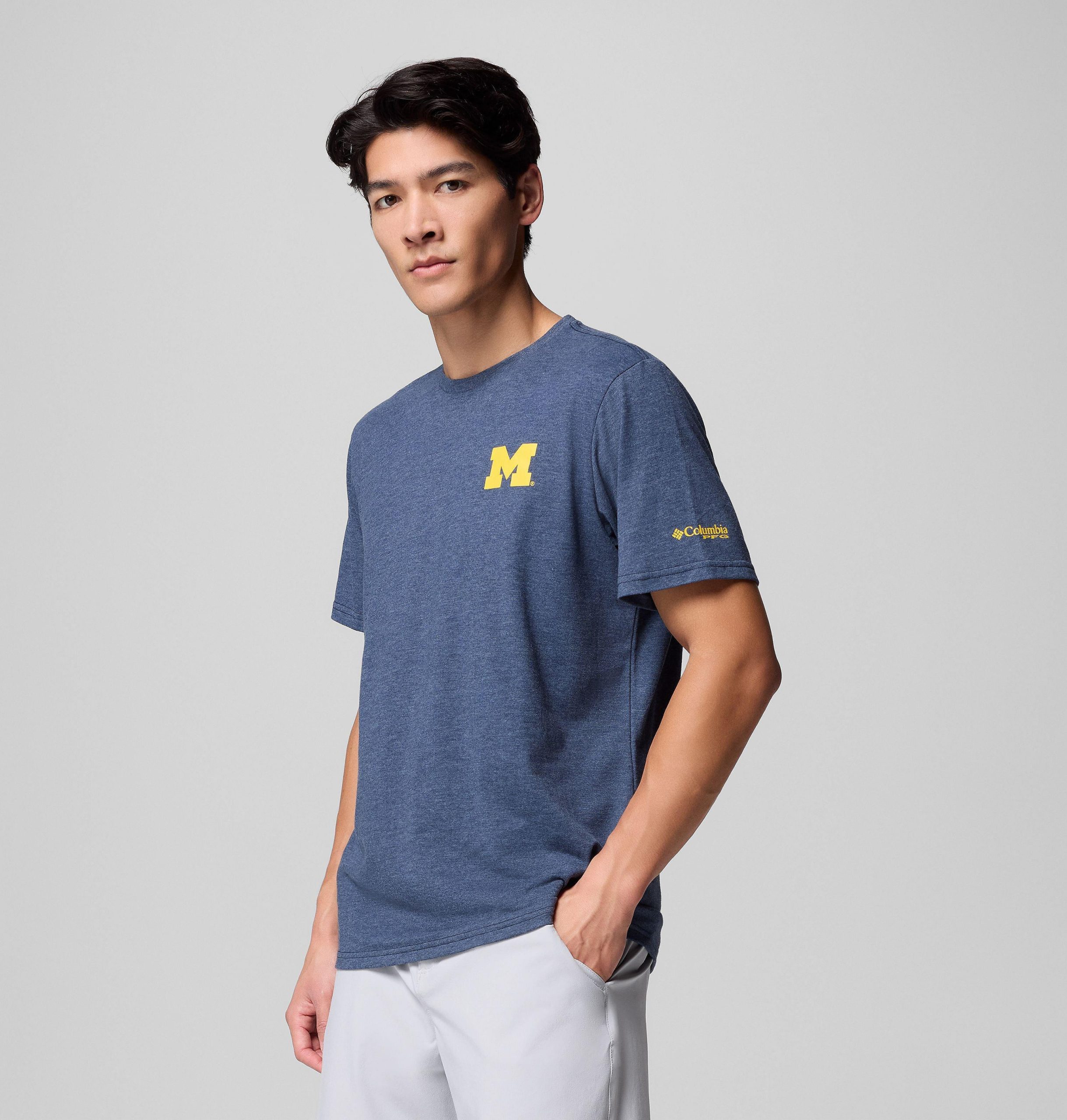 heren college pfg shirt met korte mouwen - michigan