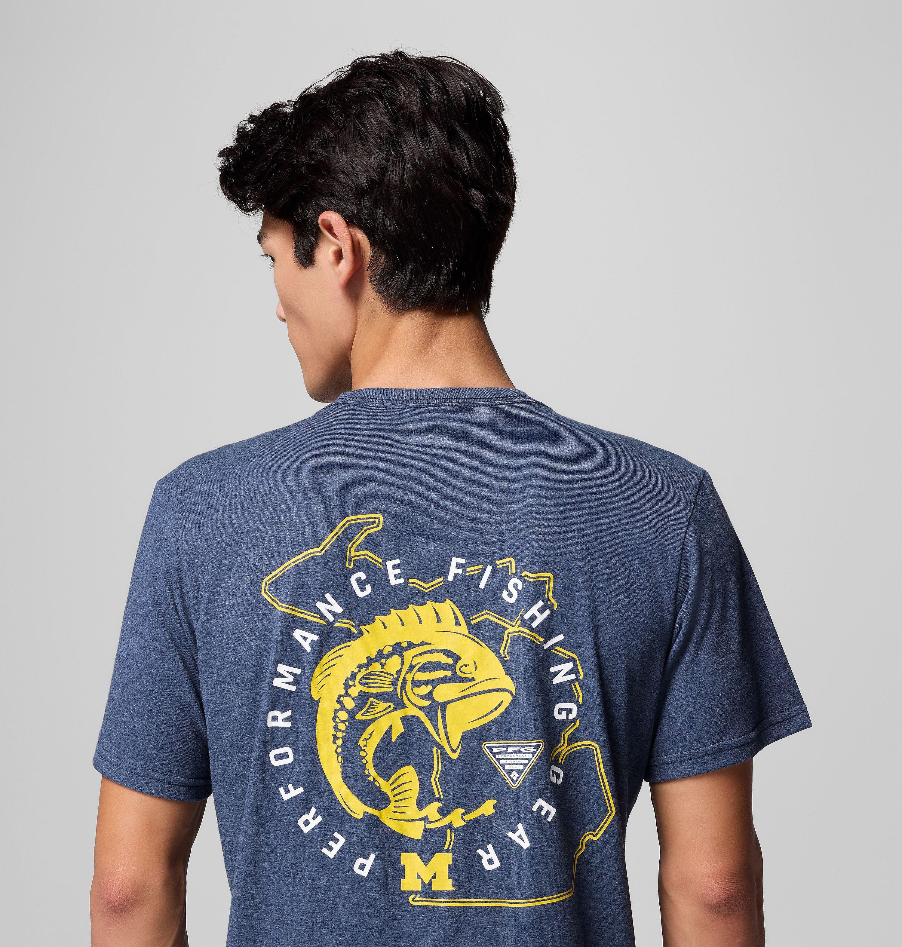 heren college pfg shirt met korte mouwen - michigan