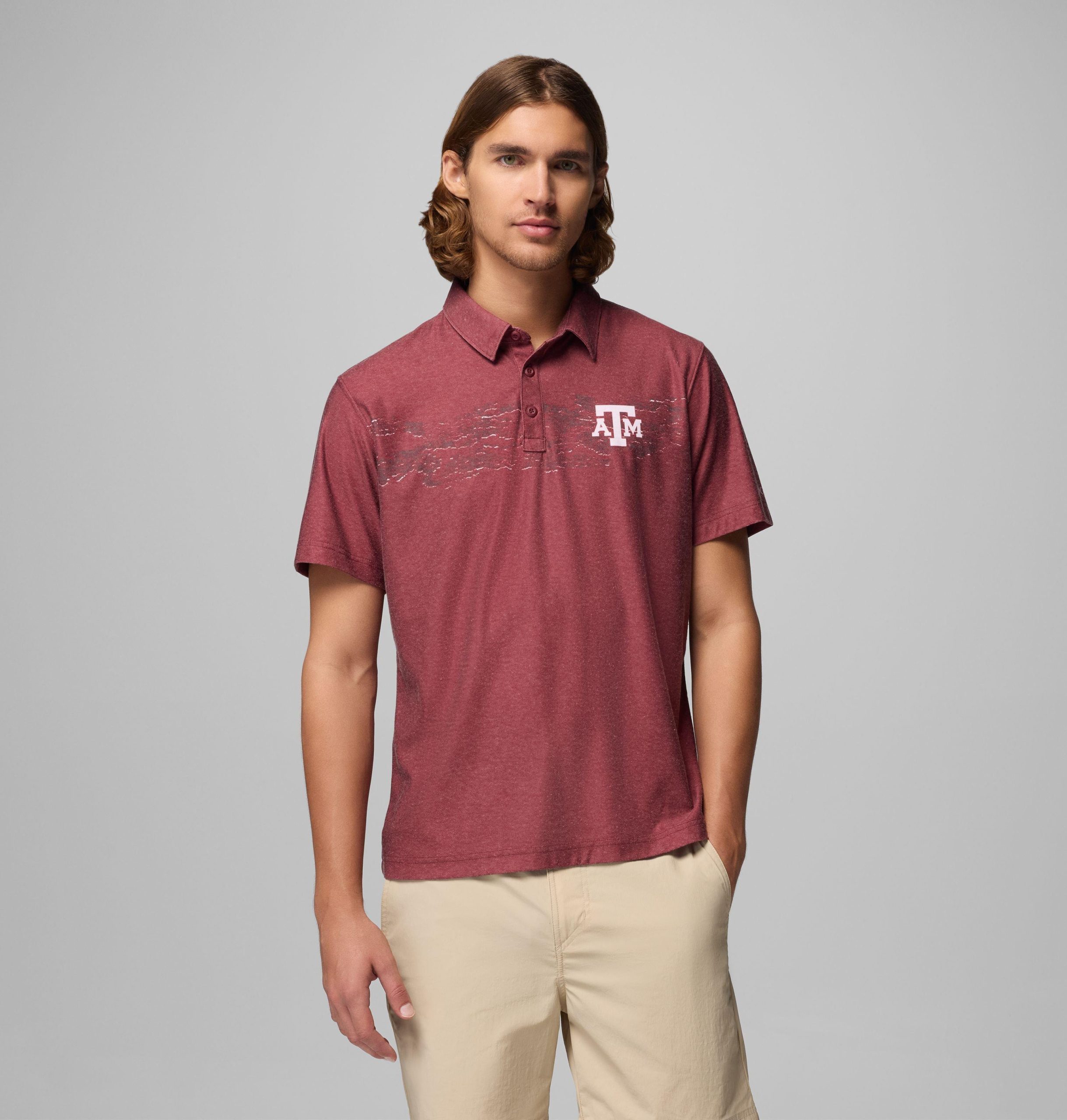 herenpolo met thistletown hills-print - texas am