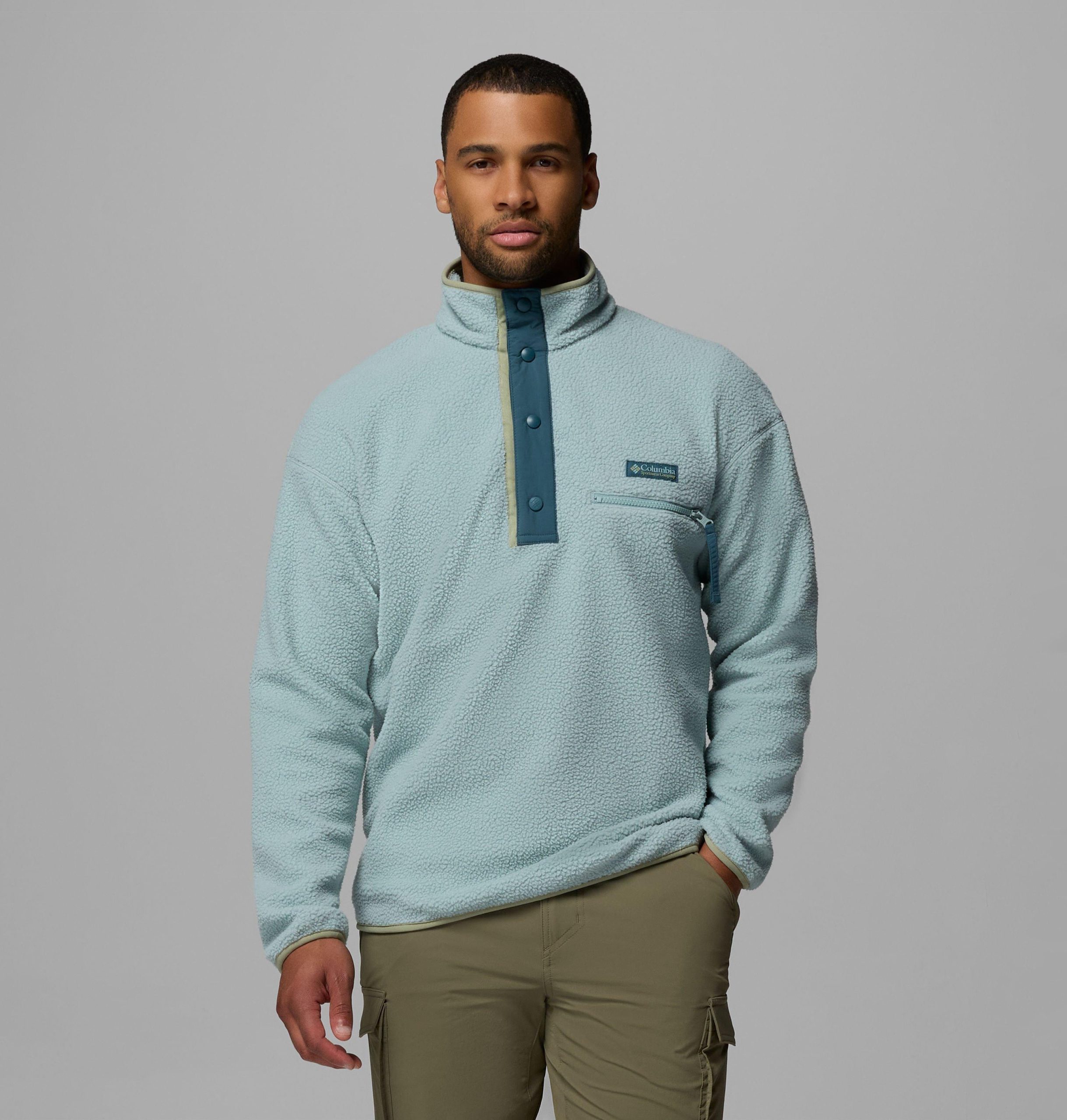 heren helvetia ii half snap fleece-trui