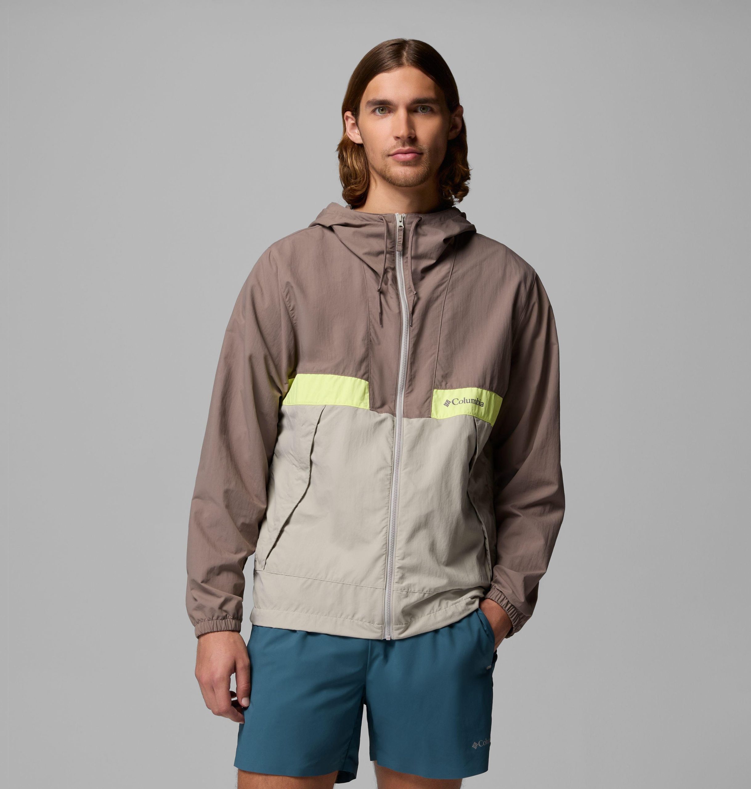 heren spire valley windjack met capuchon - lang