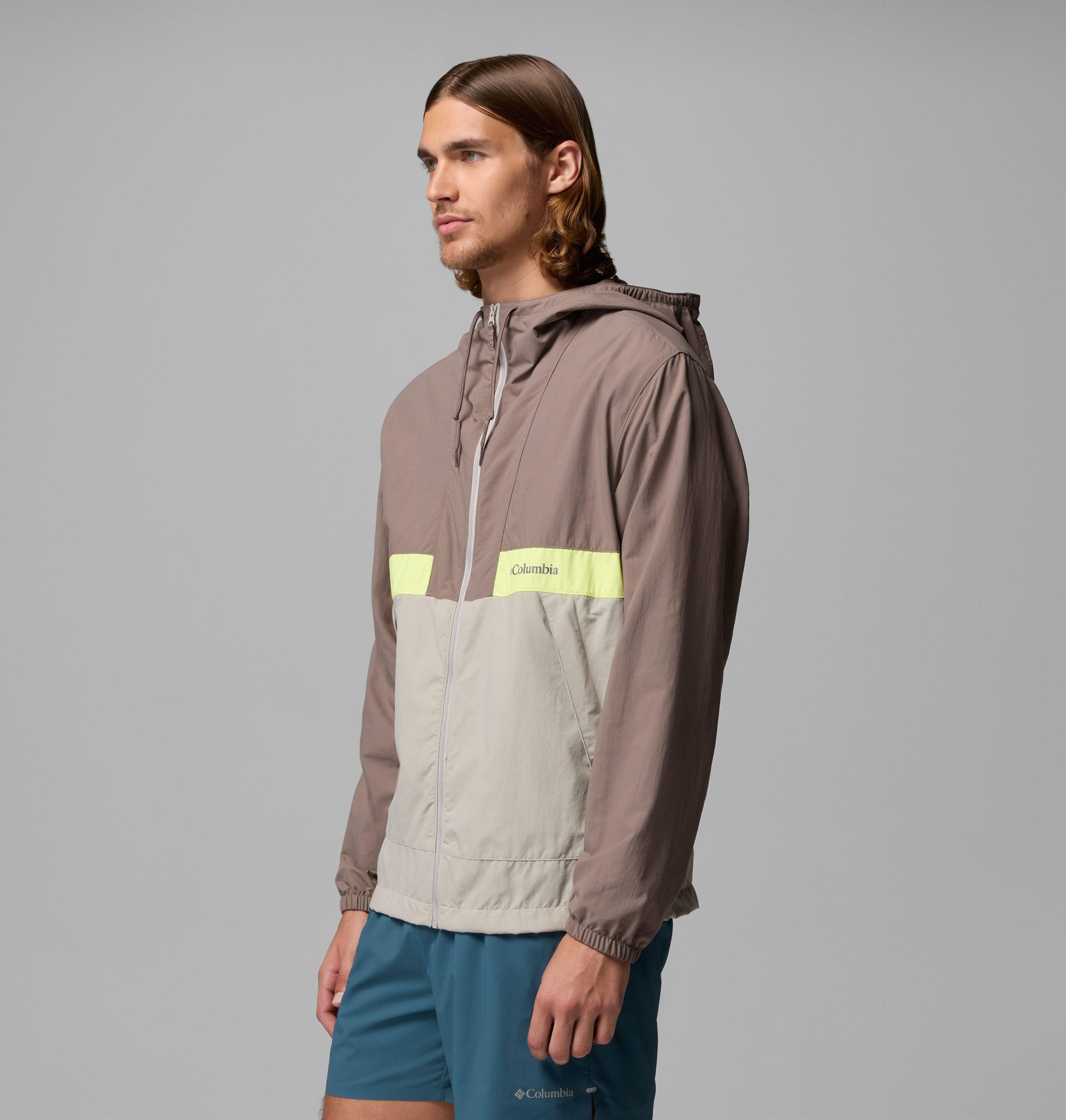 heren spire valley windjack met capuchon - lang