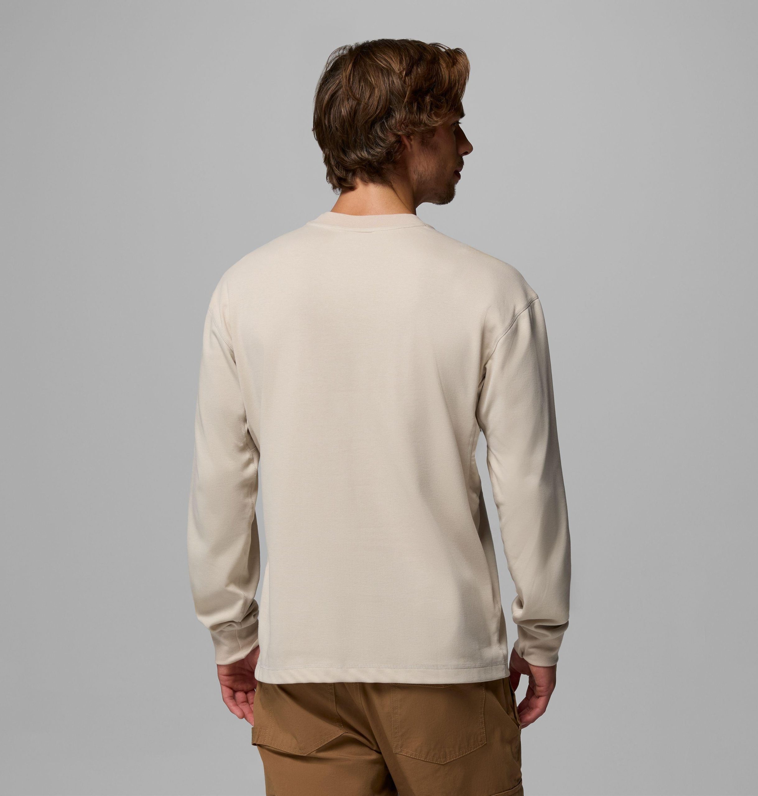 heren echo passage t-shirt met lange mouwen en ronde hals
