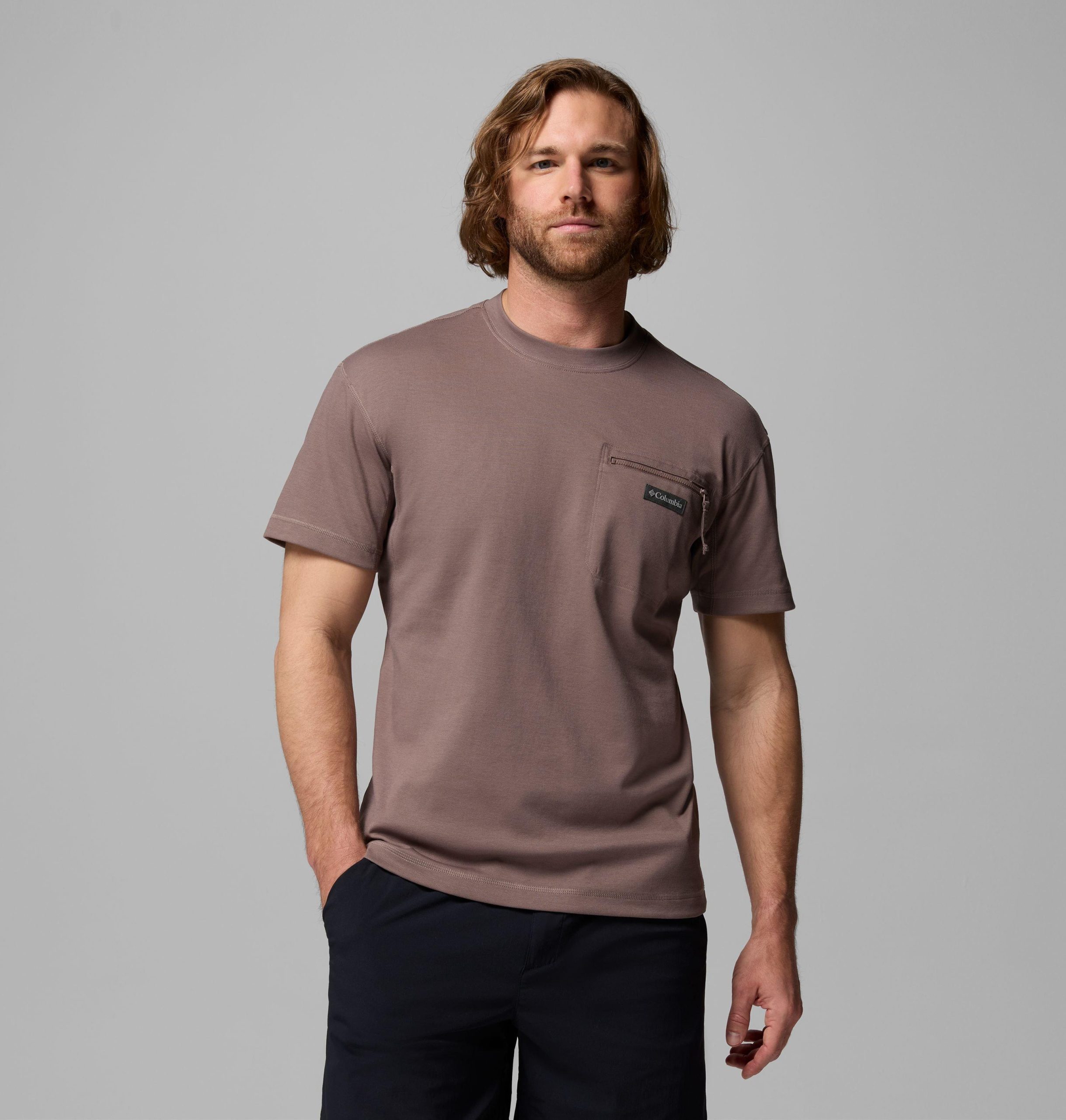 heren echo passage t-shirt met korte mouwen en ronde hals