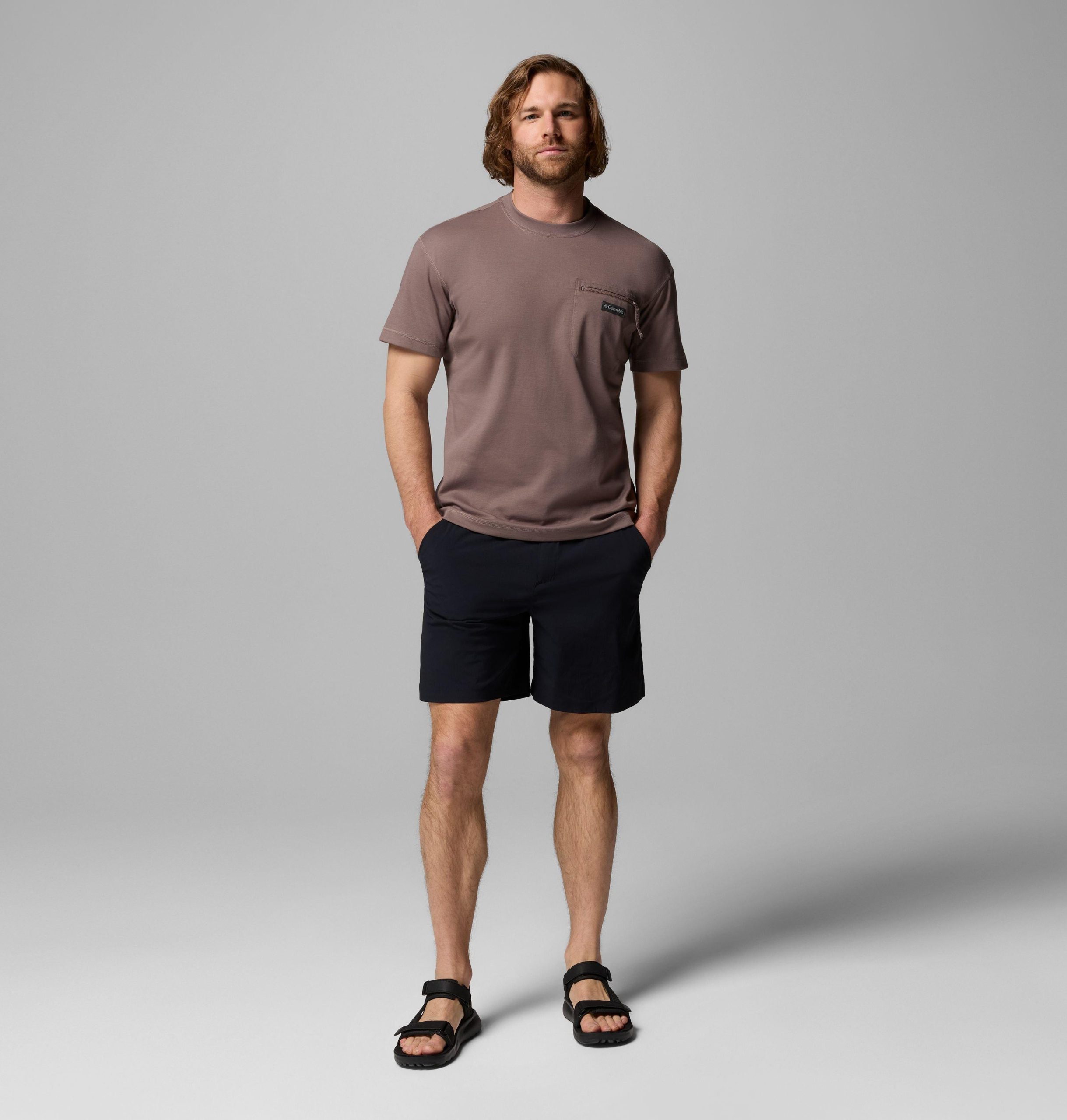 heren echo passage t-shirt met korte mouwen en ronde hals