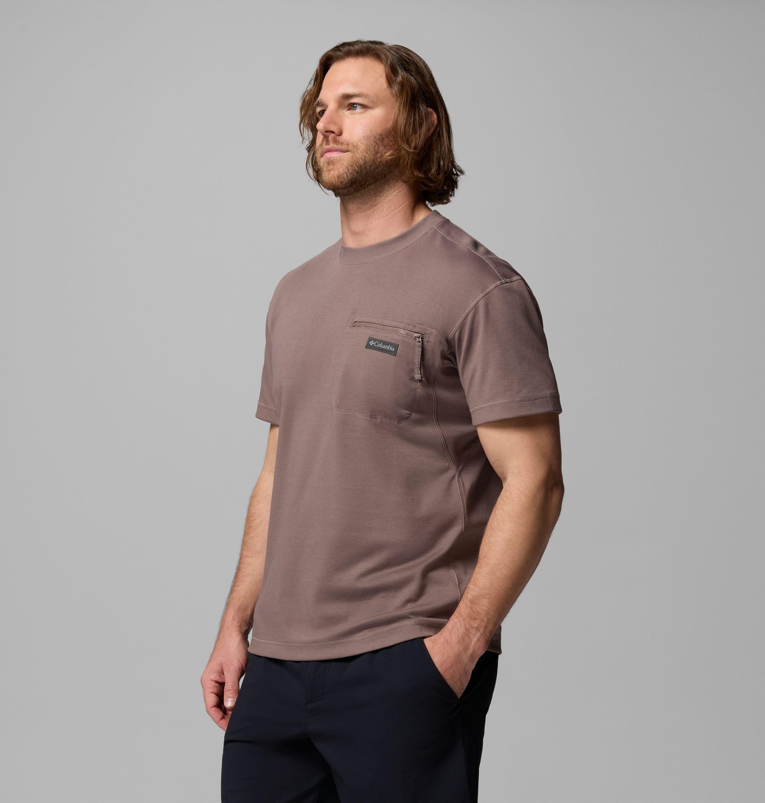 heren echo passage t-shirt met korte mouwen en ronde hals