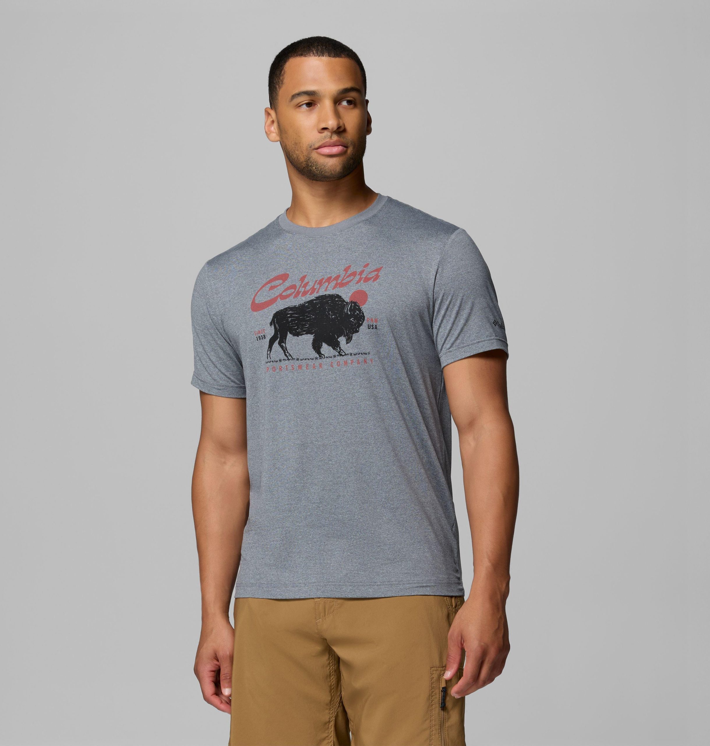 heren parsons point t-shirt met korte mouwen en grafische print