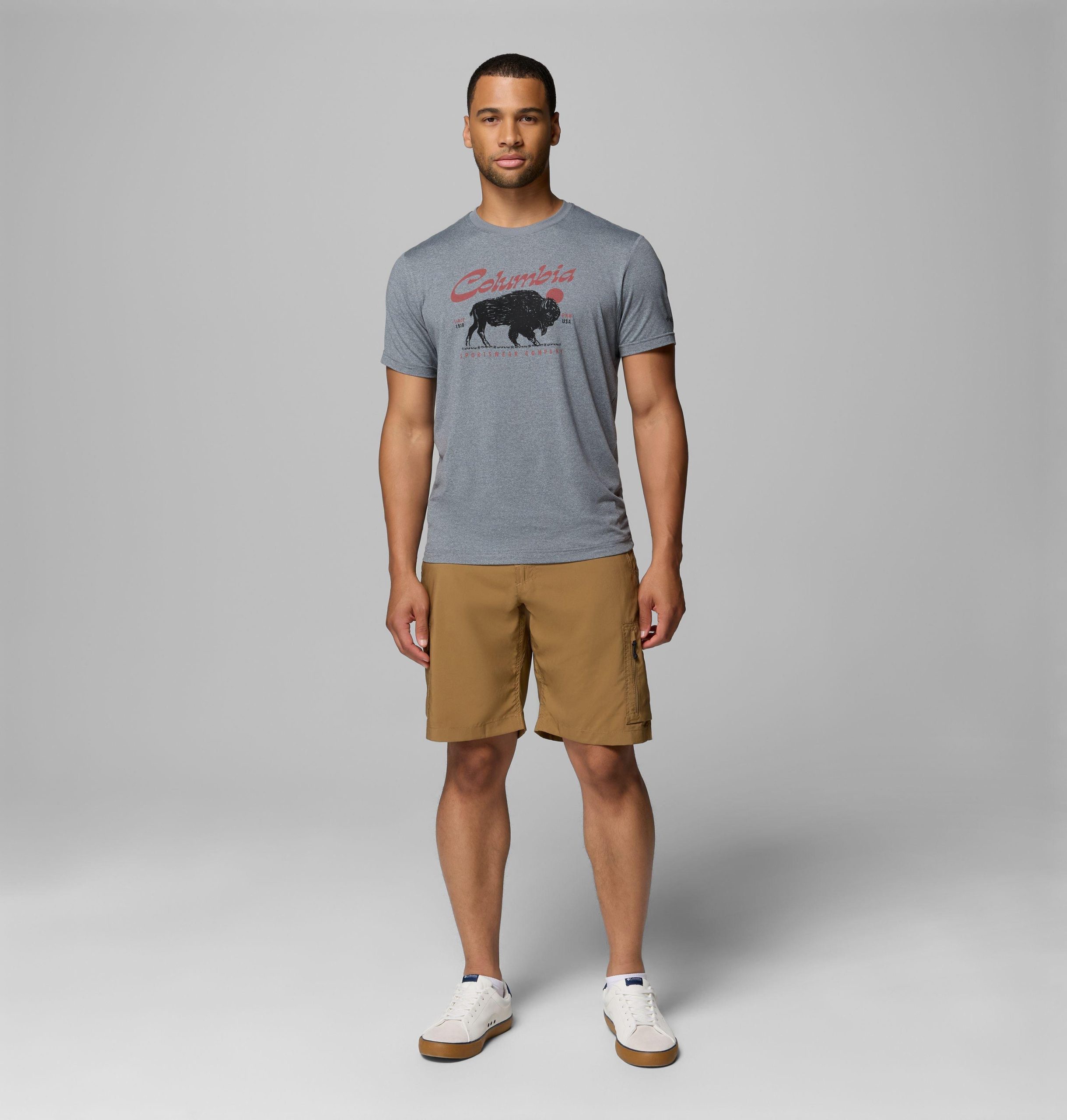 heren parsons point t-shirt met korte mouwen en grafische print