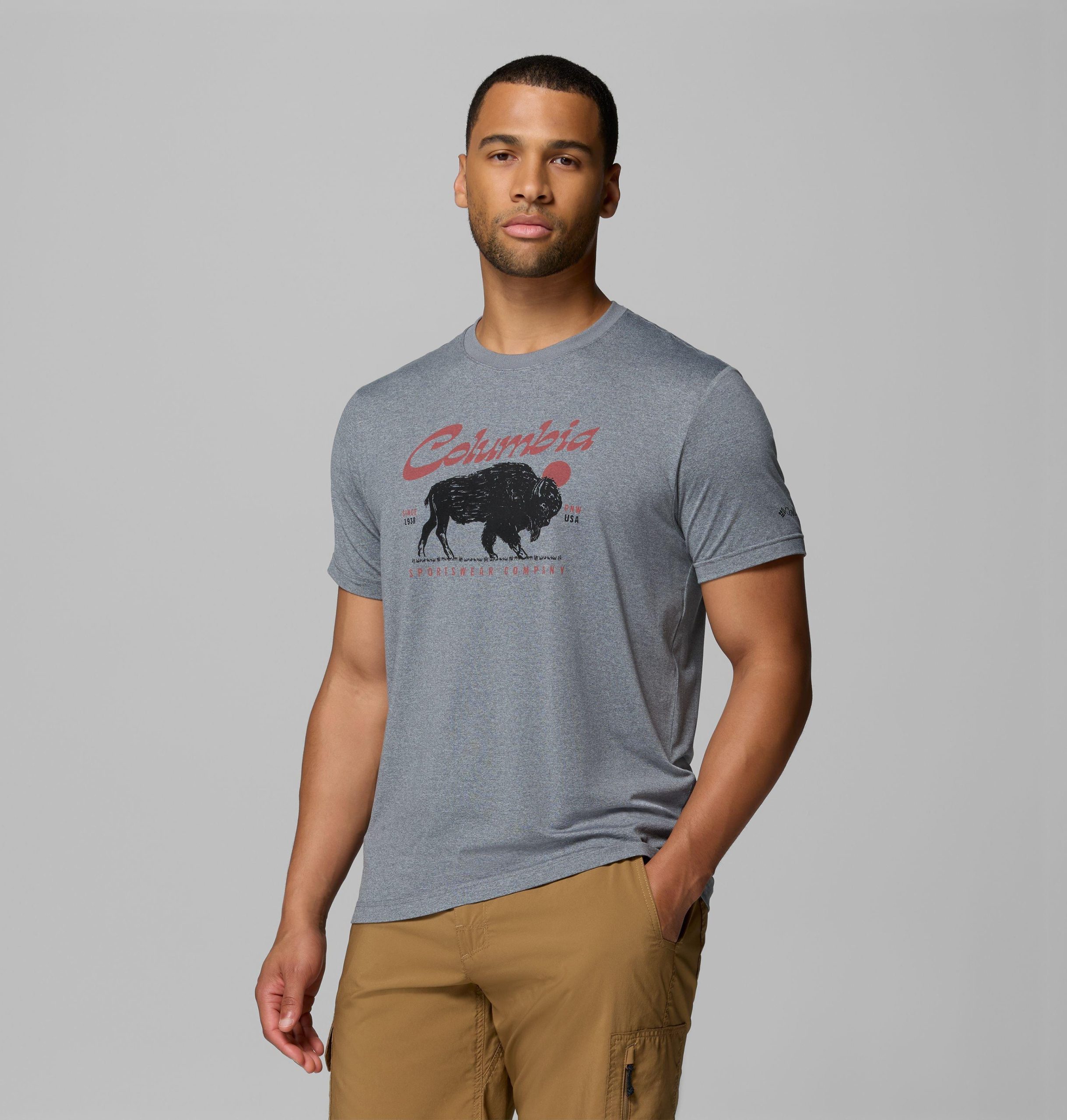 heren parsons point t-shirt met korte mouwen en grafische print