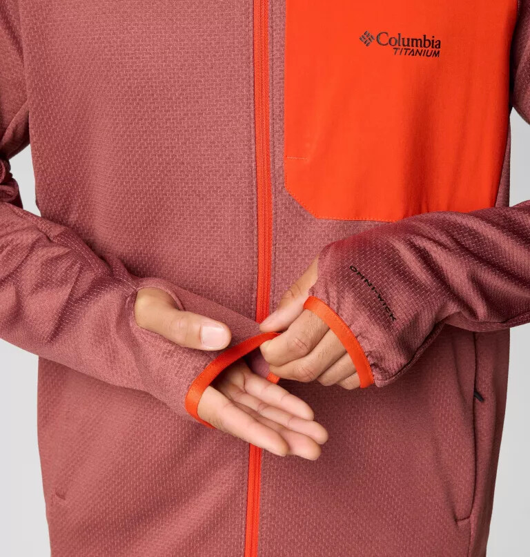 men triple canyon grid fleece ii full zip jacket