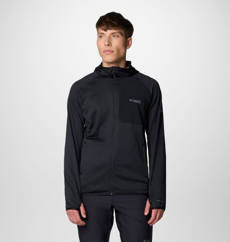men triple canyon grid ii fleece hooded full zip jacket