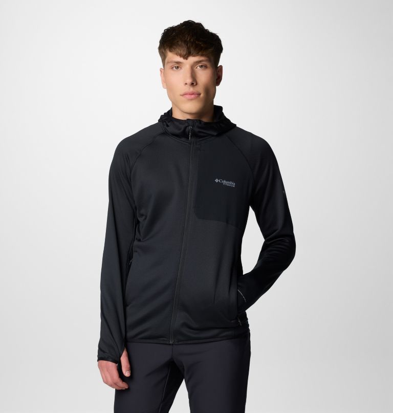 men triple canyon grid ii fleece hooded full zip jacket