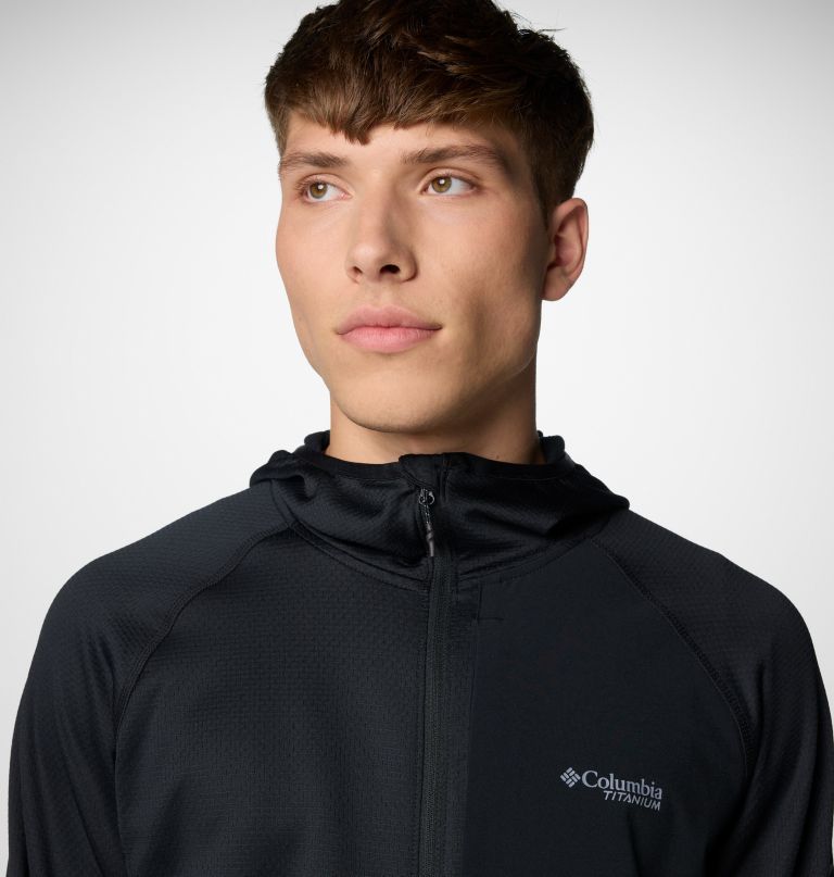 men triple canyon grid ii fleece hooded full zip jacket
