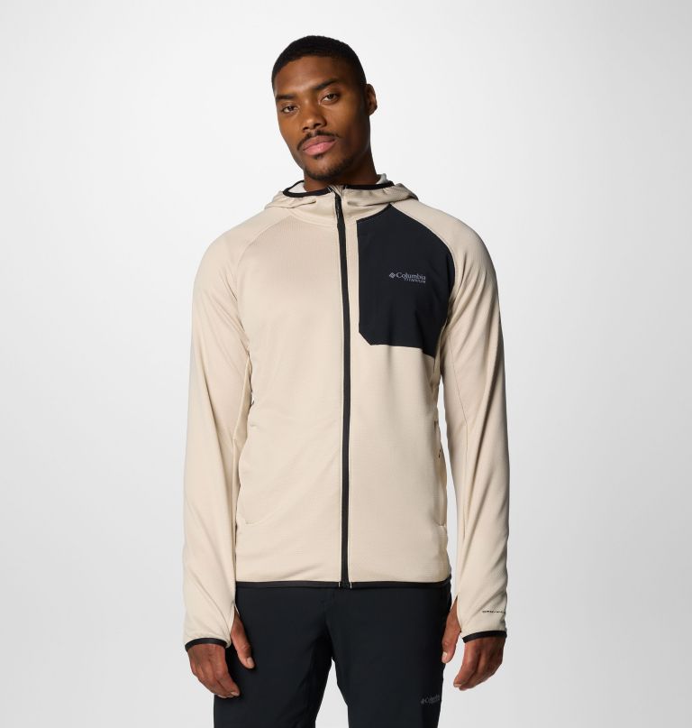 men triple canyon grid ii fleece hooded full zip jacket