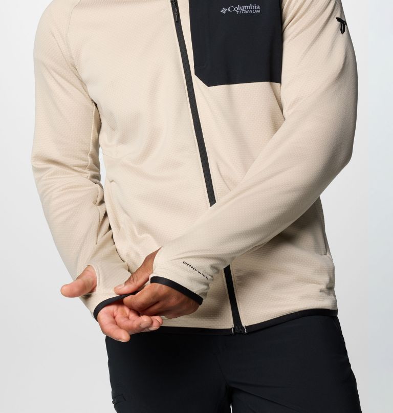 men triple canyon grid ii fleece hooded full zip jacket