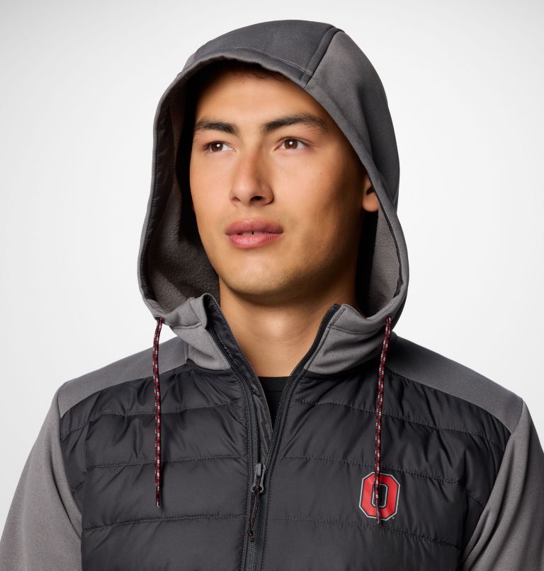 men collegiate out-shield hybrid hoodie - ohio state