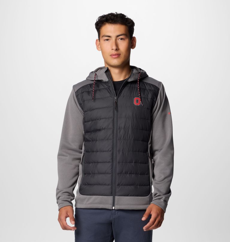 men collegiate out-shield hybrid hoodie - ohio state