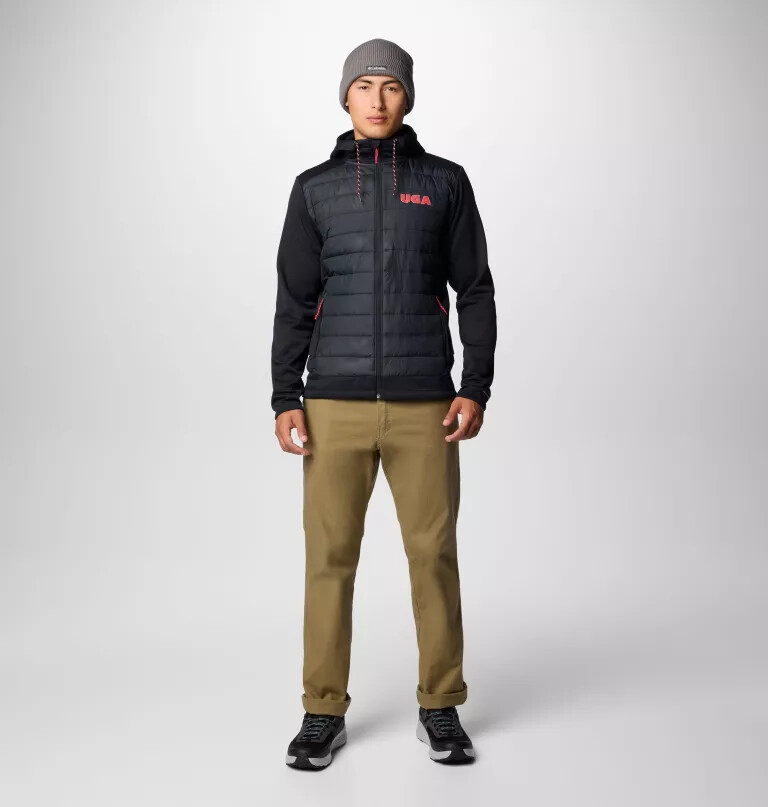 men collegiate out-shield hybrid hoodie - georgia
