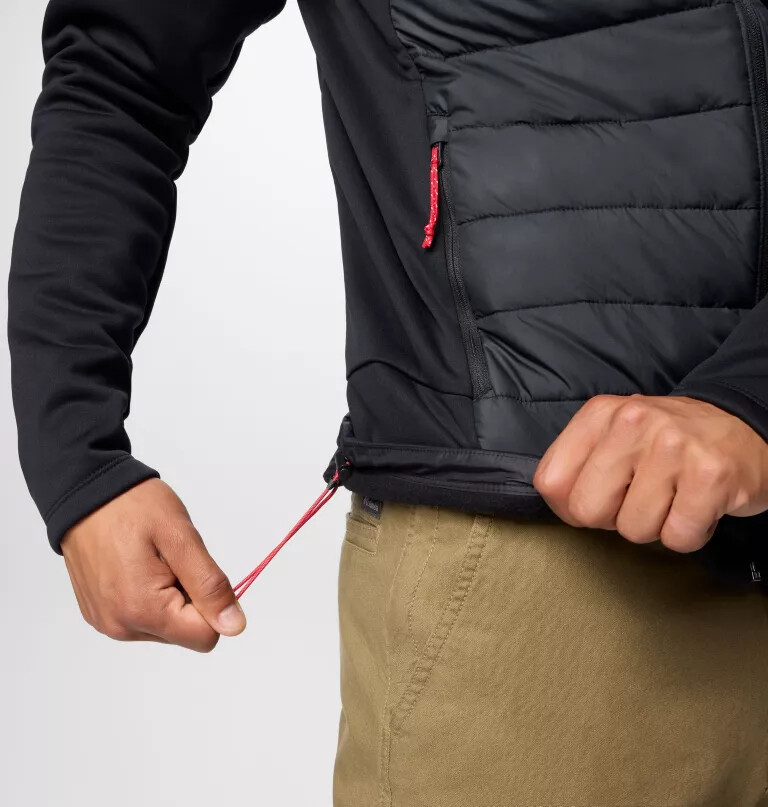 men collegiate out-shield hybrid hoodie - georgia