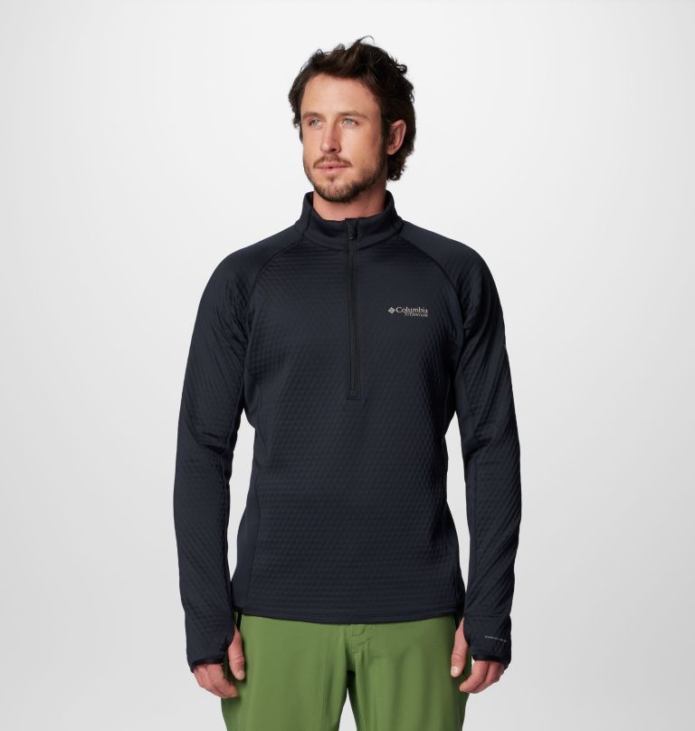 men crystal leaf omni-heat helix half zip pullover