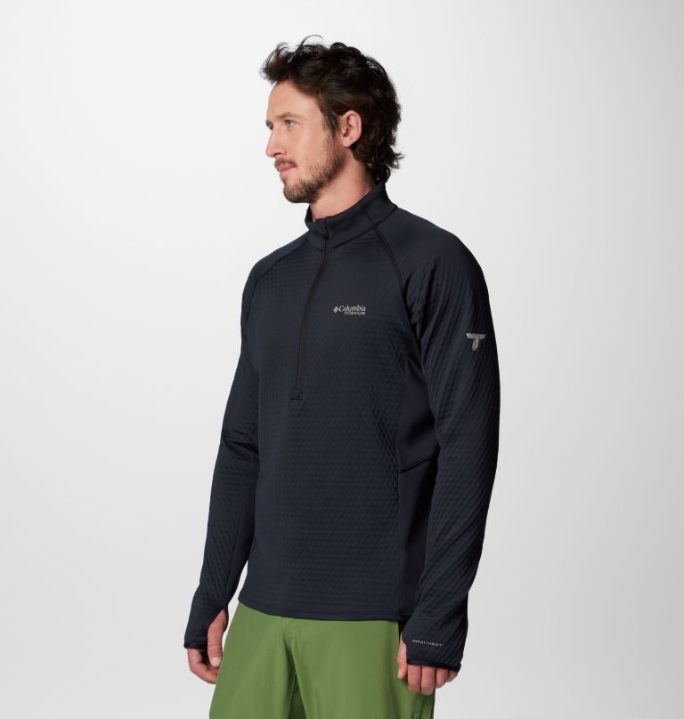men crystal leaf omni-heat helix half zip pullover