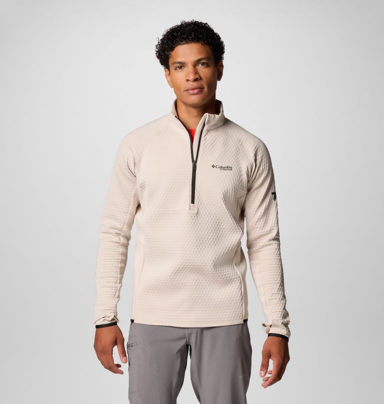 men crystal leaf omni-heat helix half zip pullover
